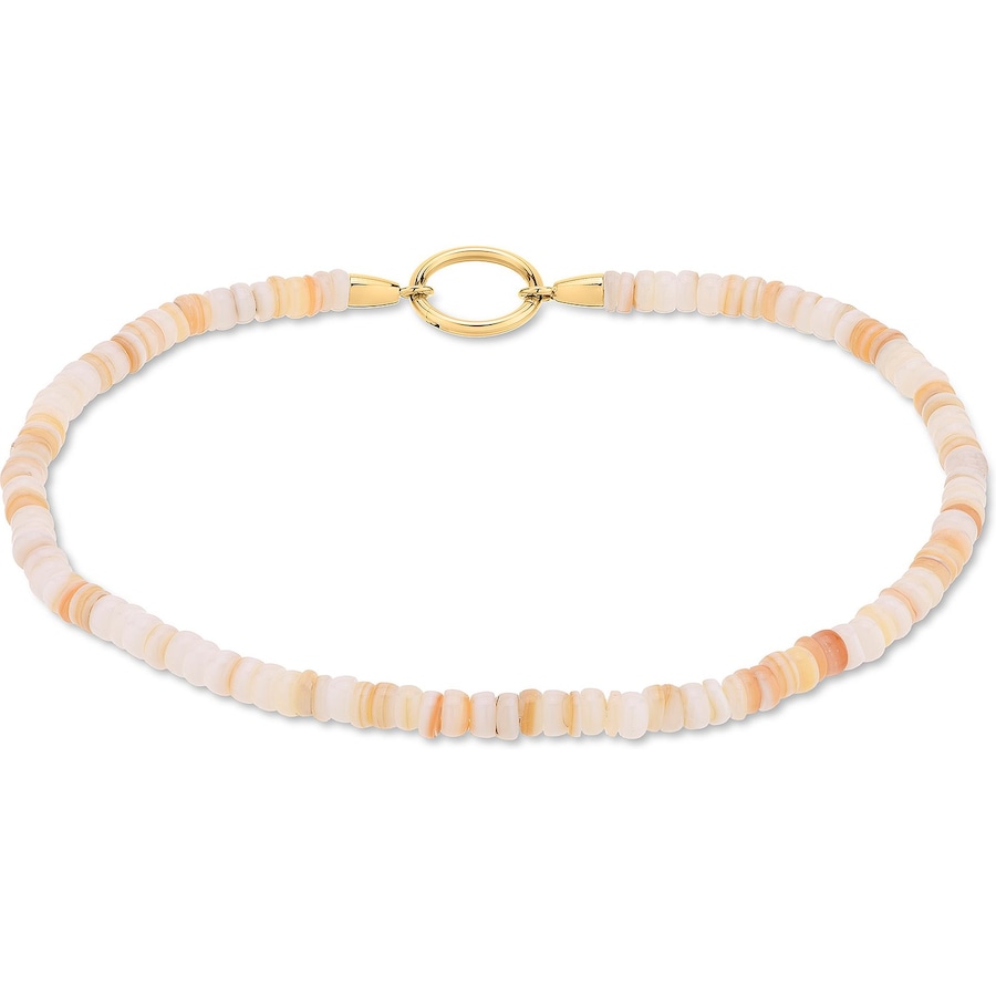 Tamaris Fußkette Edelstahl beige, mehrfarbig Damen