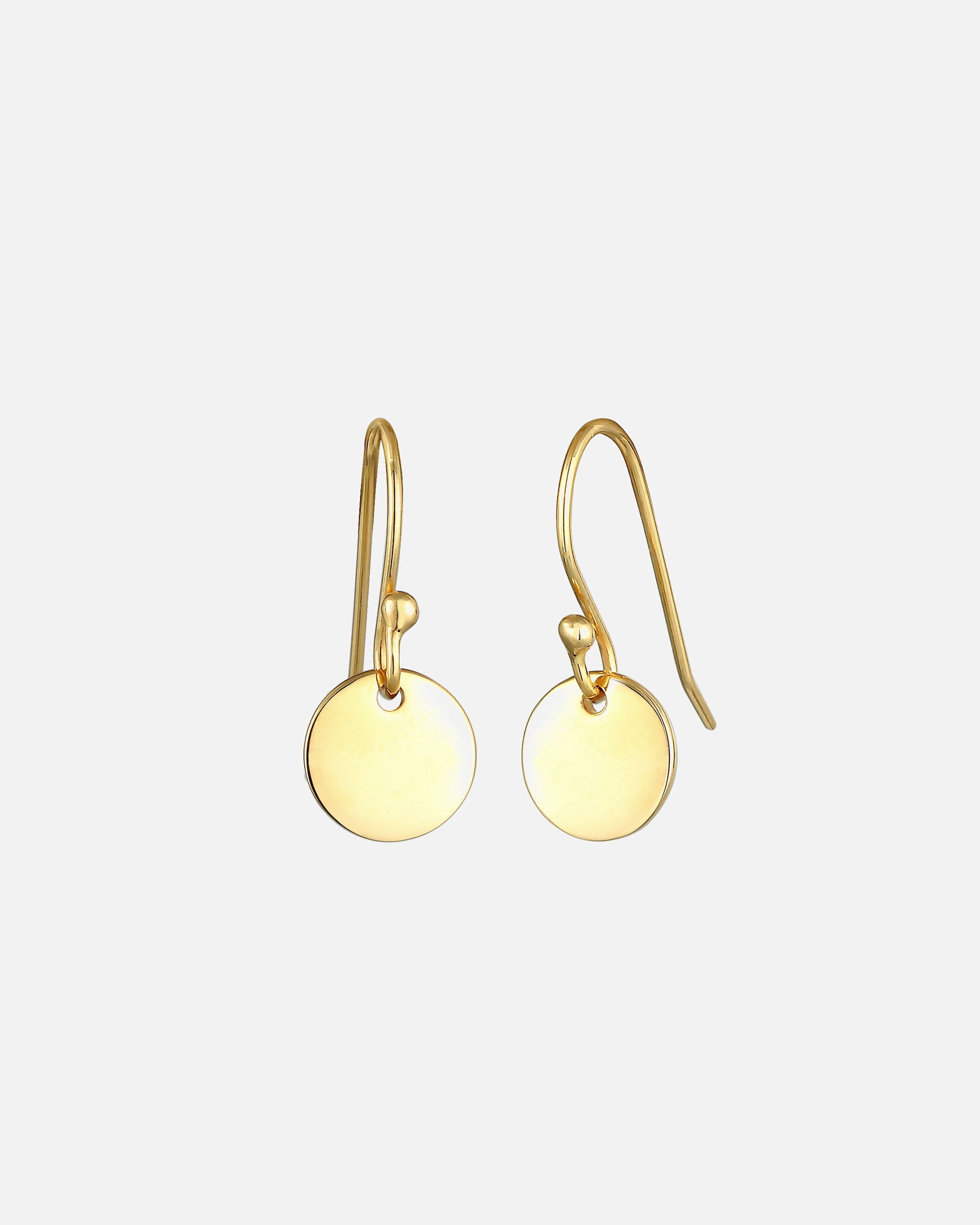 Ohrringe für Weiblich Elli Hänger Plättchen Geo Minimal Look 925 Silber goldfarben