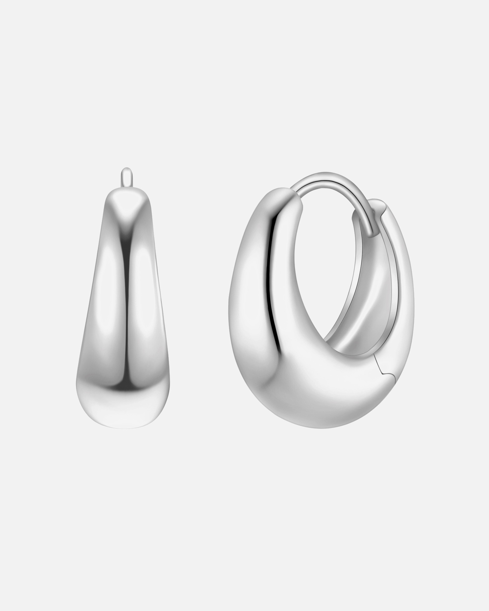 Creolen für Weiblich Glanzstücke München Creolen aus Sterling Silber in silber 15,3 mm