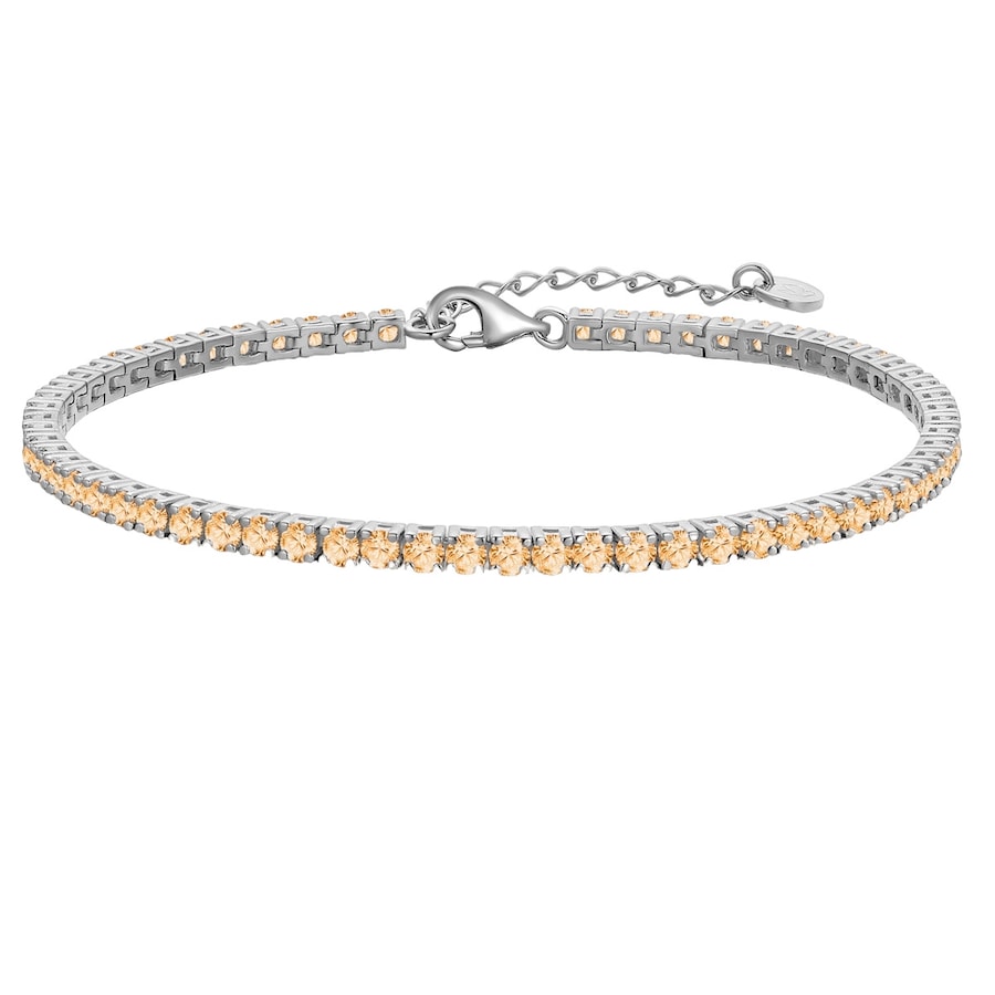 Glanzstücke München Armband aus Sterling Silber in silber mit Zirkonia 17,0 cm Basislänge + 3,0 Verlängerung Damen