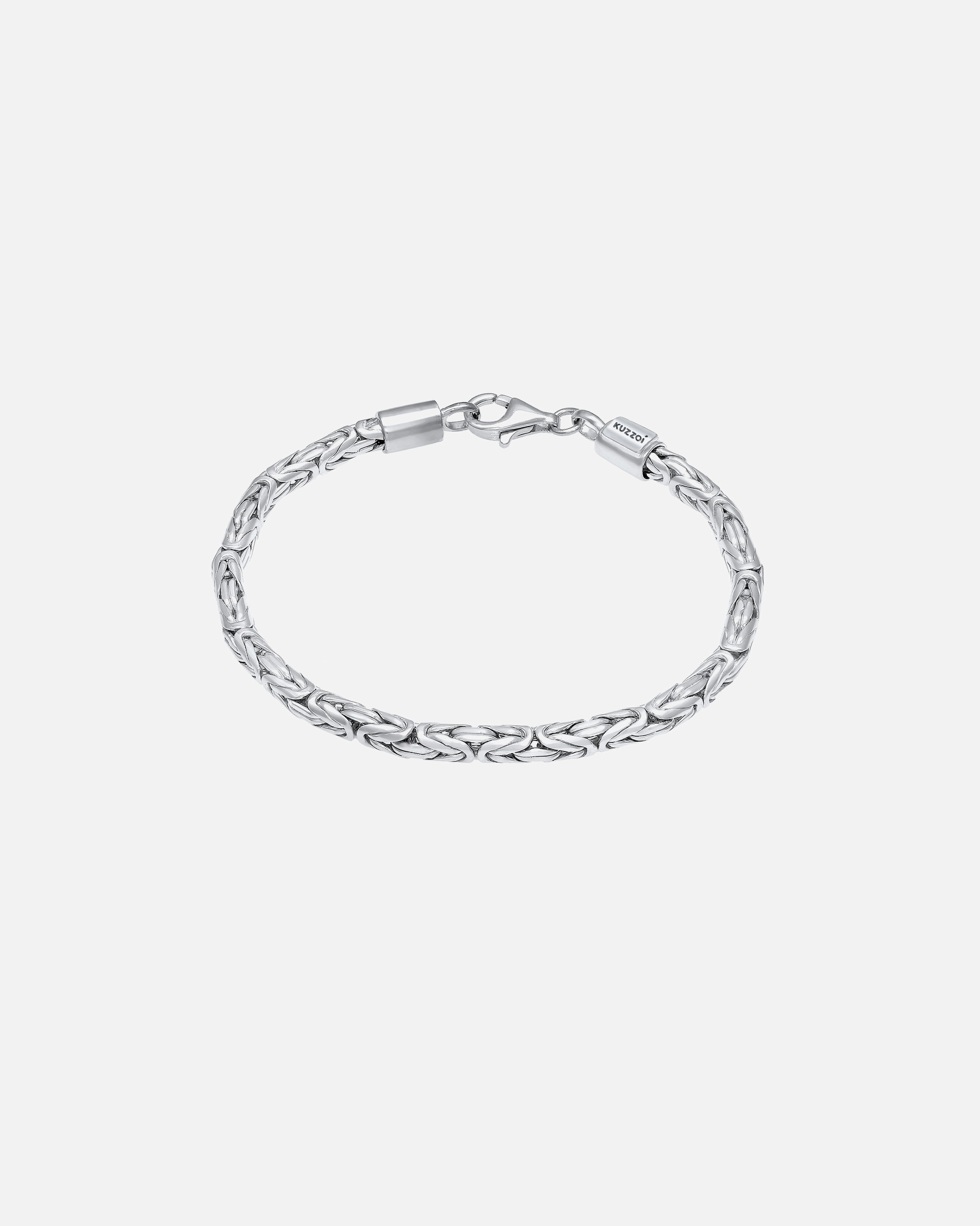 Armband für Männlich KUZZOI Basic Männer Königskette Oxidiert 925 Silber 19