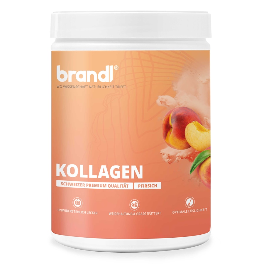 Brandl Nutrition COLLAswiss Kollagen aus Schweizer Weidehaltung Pfirsich 1110 g