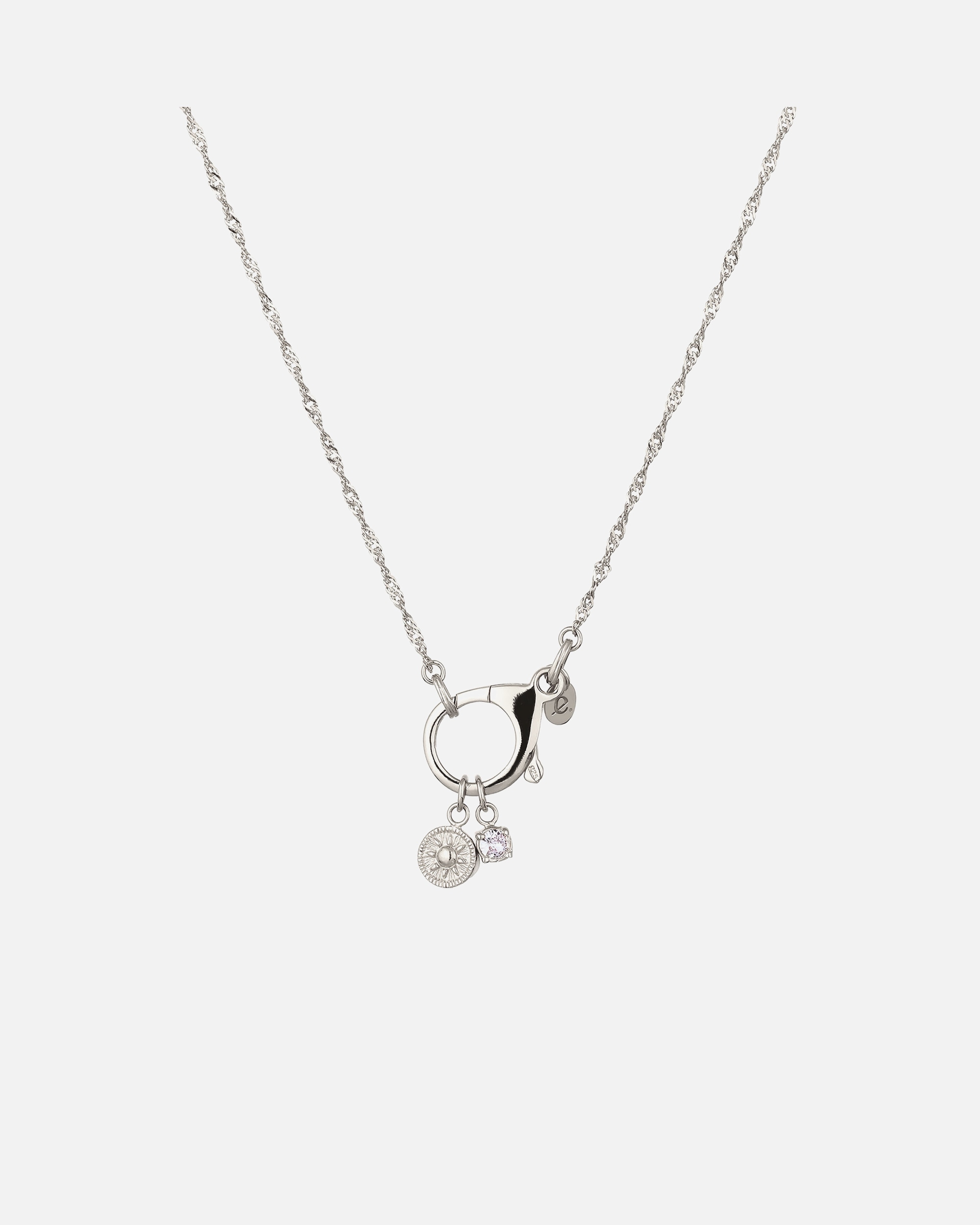 Halskette für Weiblich Elli PREMIUM Sonne Zirkonia Weiß 925 Sterling Silber silberfarben