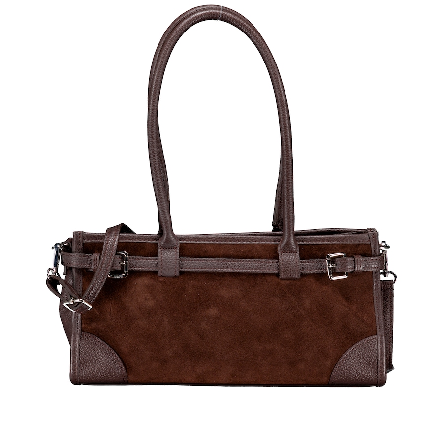 Hausfelder Manufaktur Shopper Velours Dunkelbraun Damen