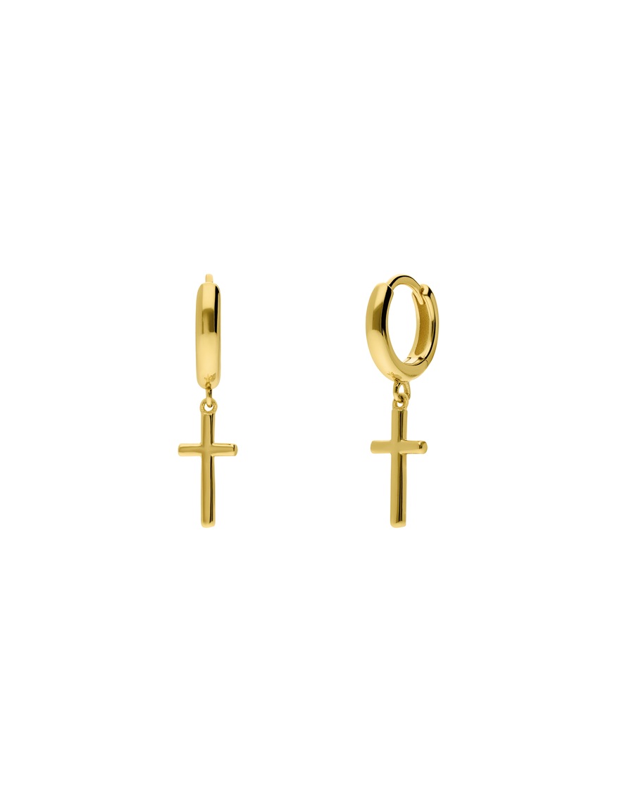 Lucardi Ohrringe 925 Silber - Gelbgold legiert Damen