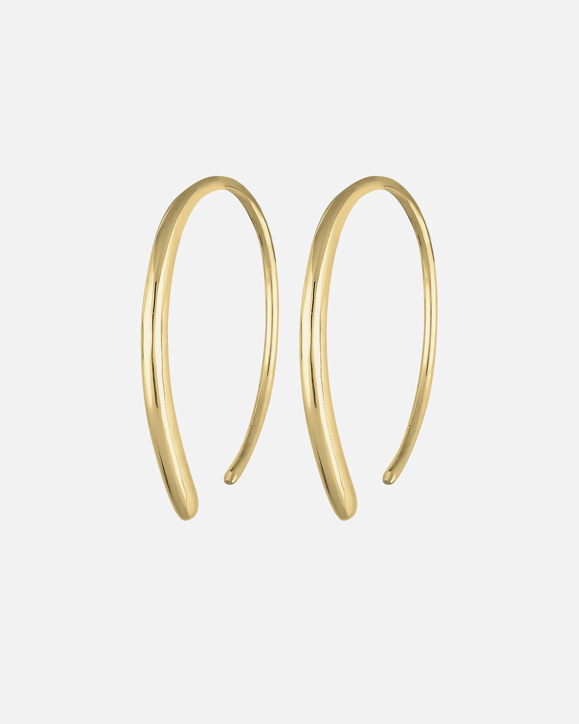 Creolen für Weiblich Elli PREMIUM Creole Offen Geo Basic Trend Plain 375 Gelbgold OneSize