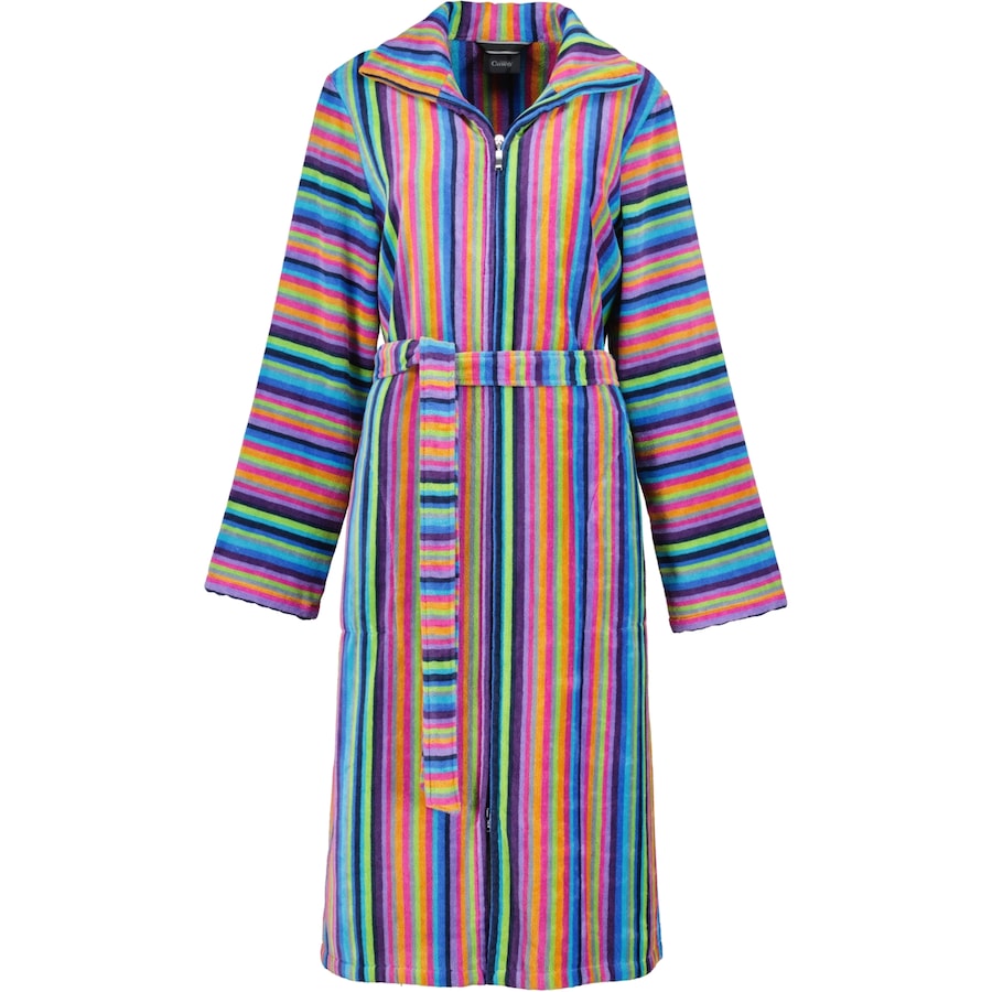 Cawö Bademäntel Damen Reißverschluss 1456 multicolor - 14 L Weiss