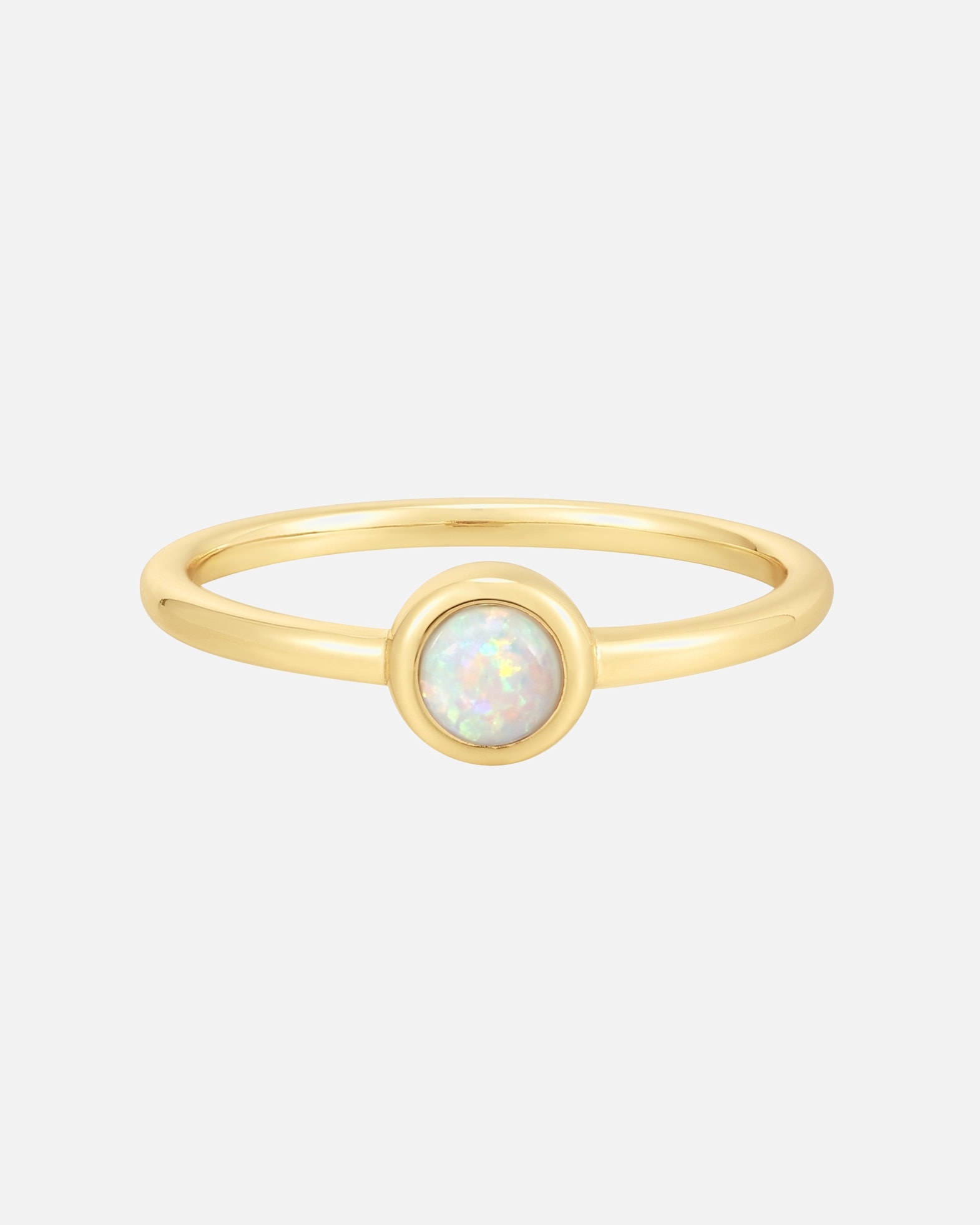 Ring für Weiblich Glanzstücke München Ring aus Sterling Silber in Gelbgold mit Opal (synth.) 48