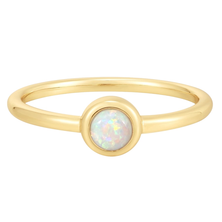Glanzstücke München Ring aus Sterling Silber in Gelbgold mit Opal (synth.) 60 Damen