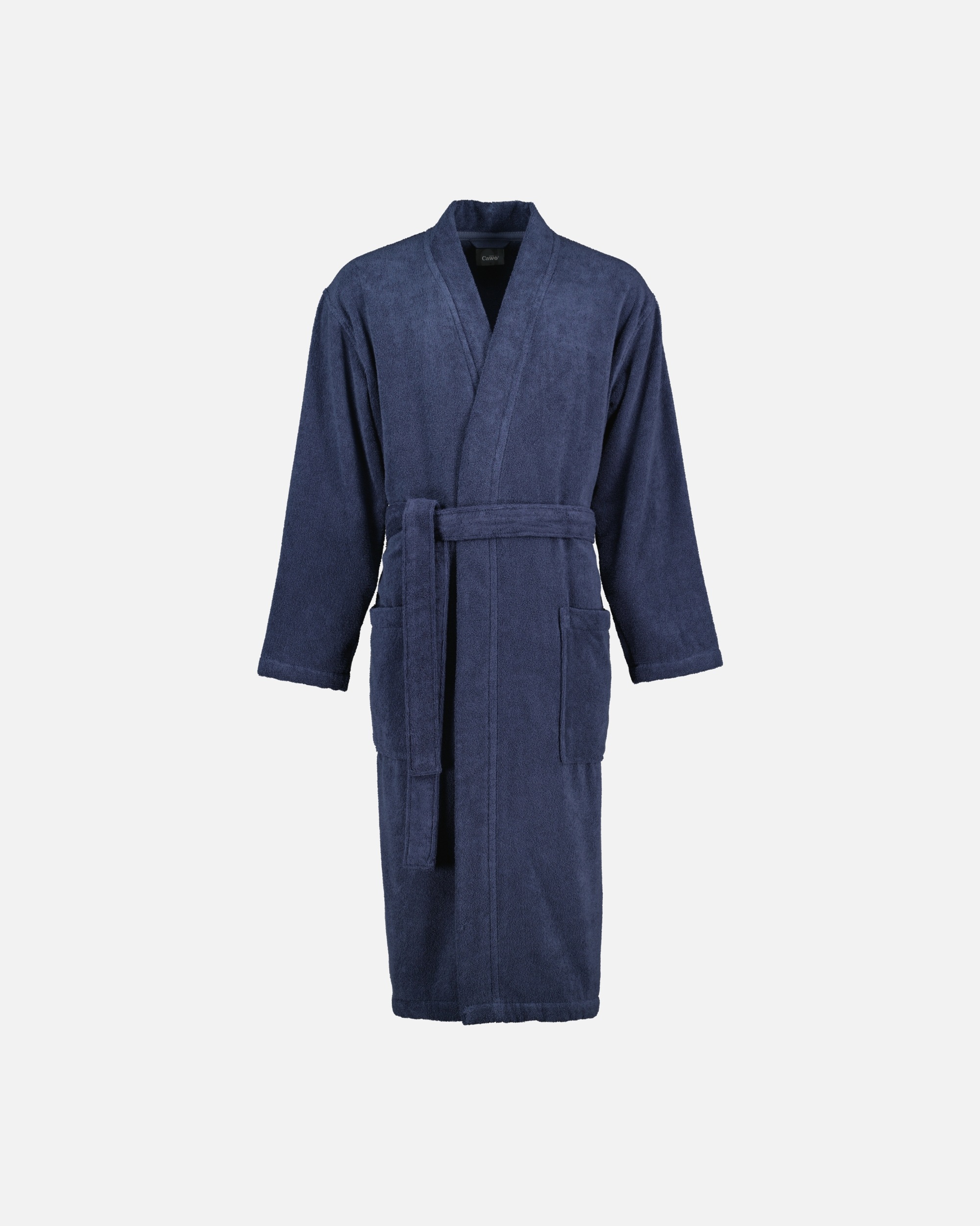 Bademantel für Männlich Cawö Cawö Bademäntel Herren Kimono Uni 828 blau - 17 S