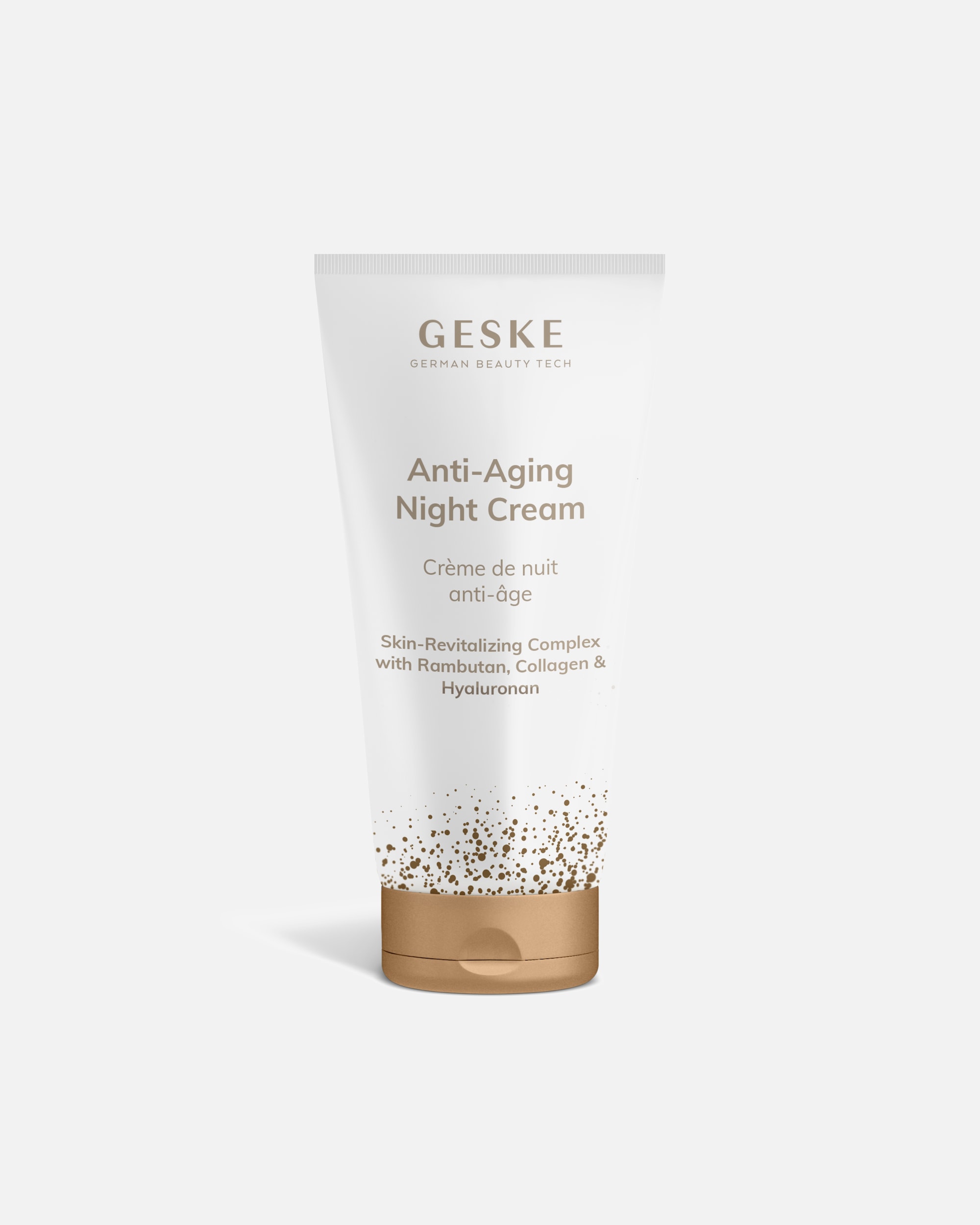 Nachtcreme für Unisex GESKE Anti-Aging Night Cream Feuchtigkeitsspendende Antifalten-Gesichtscreme mit Hyaluron (LSF 20)