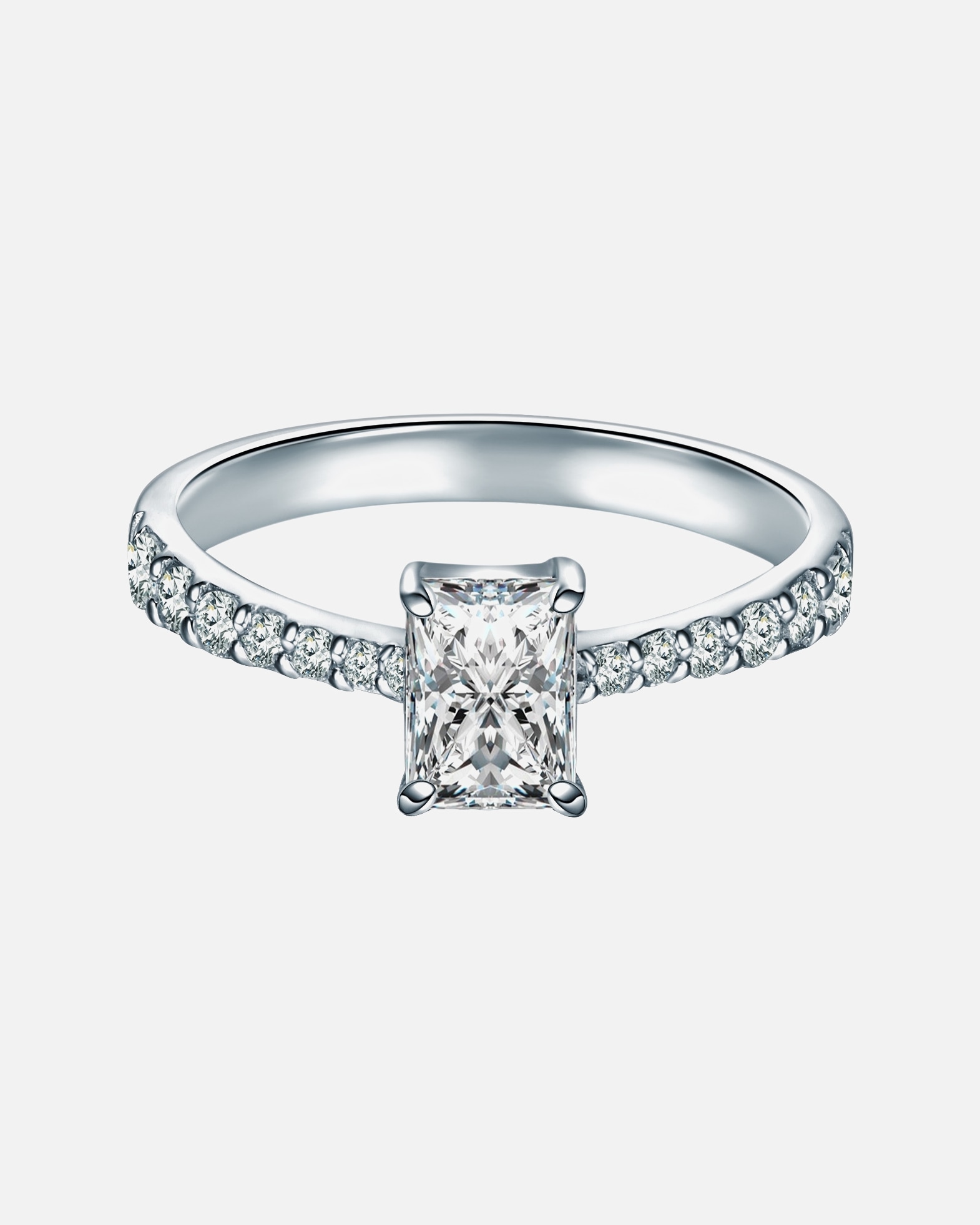 Ring für Weiblich Trilani Ring aus Sterling Silber in silber mit Zirkonia 52
