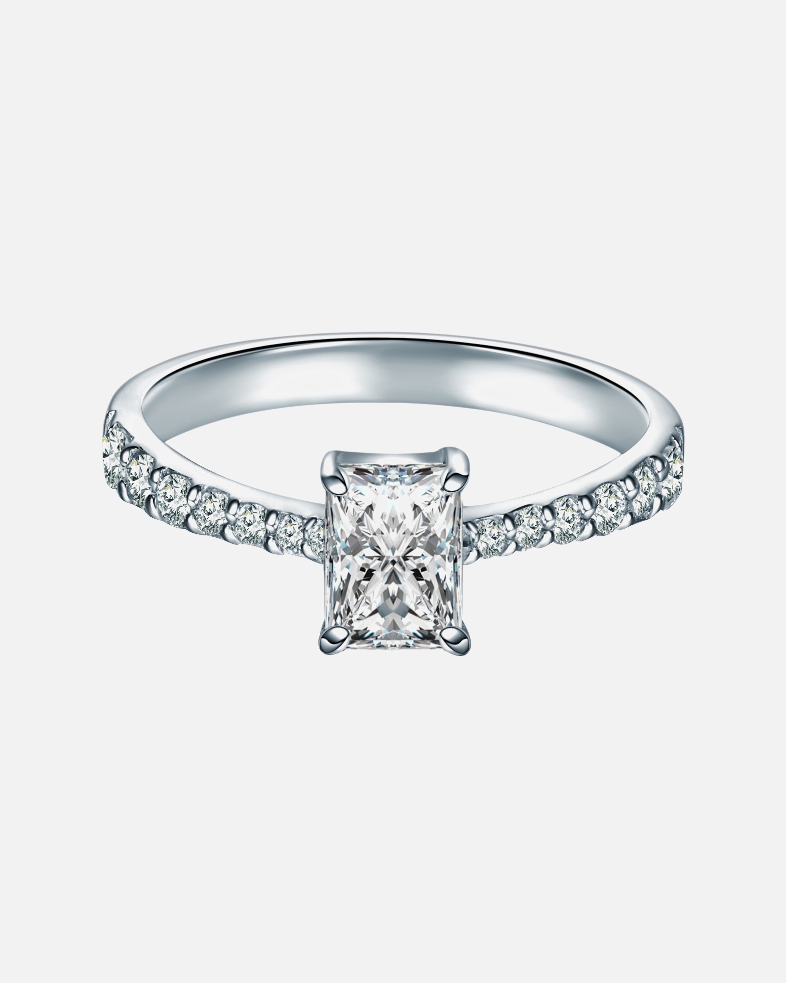 Ring für Weiblich Trilani Ring aus Sterling Silber in silber mit Zirkonia 54