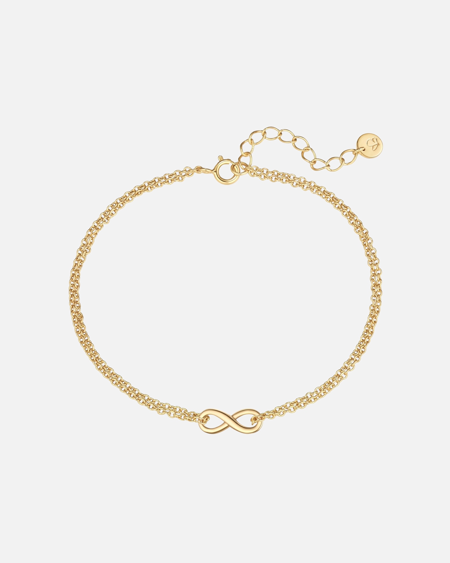 Armband für Weiblich Glanzstücke München Armband Infinity aus Sterling Silber in gelbgold 17,0 cm Basislänge + 3,0 cm Verlängerung