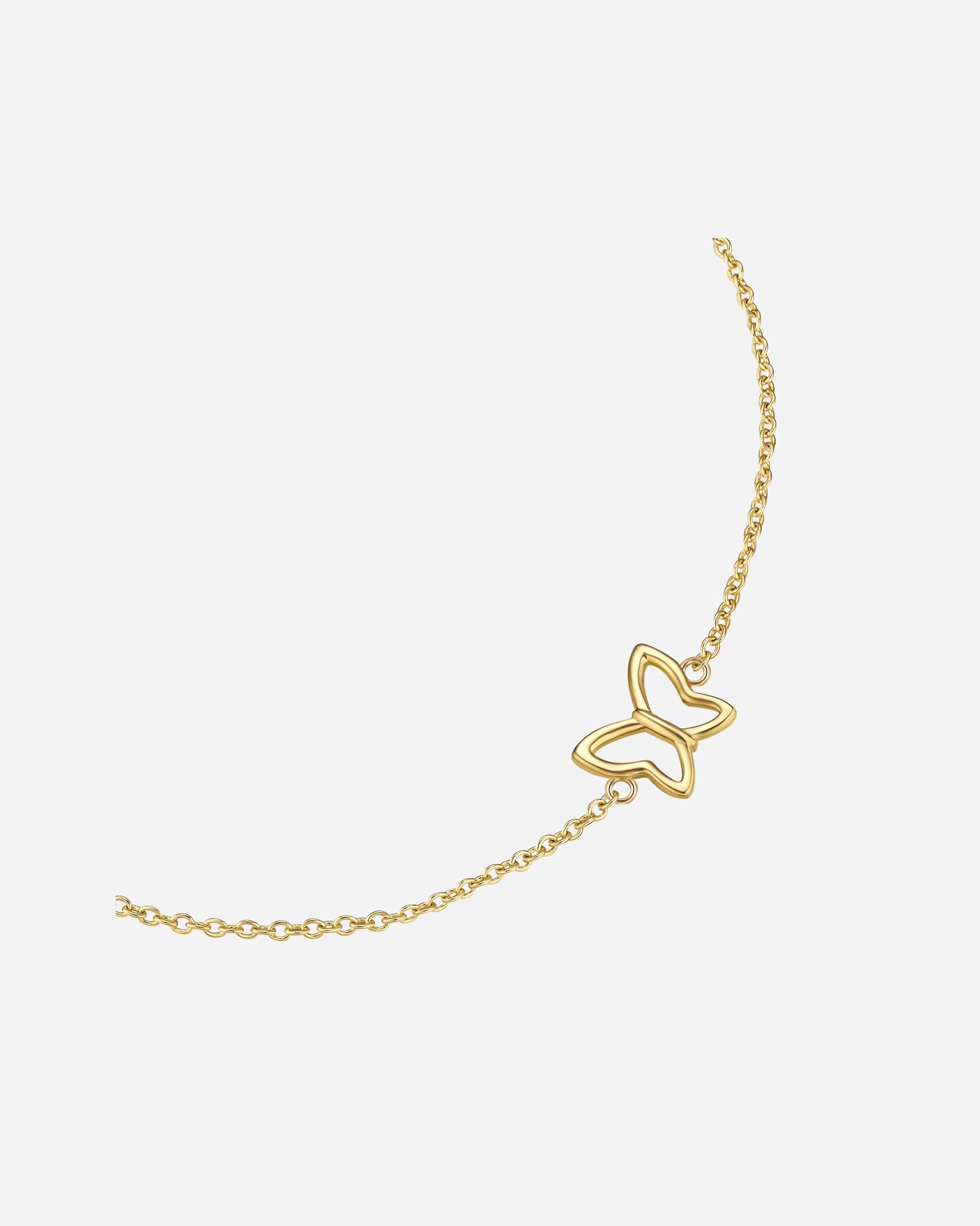 Armband für Weiblich Glanzstücke München Armband Schmetterling aus Sterling Silber in gelbgold 17,0 cm Basislänge + 3,0 cm Verlängerung