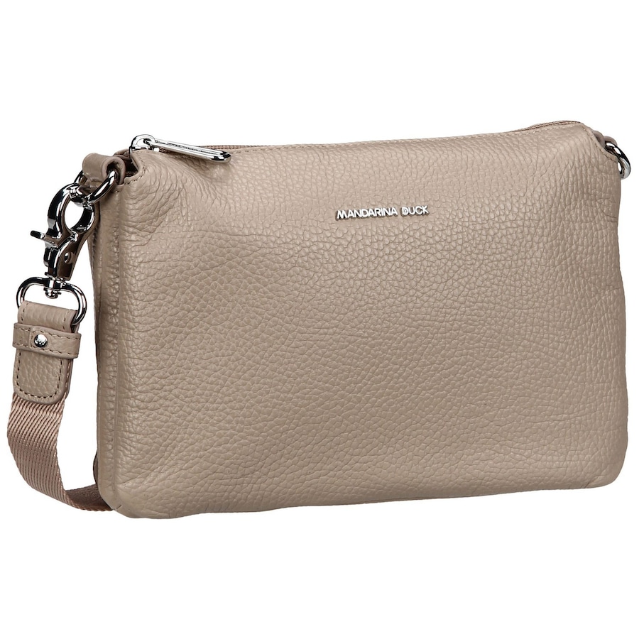 Mandarina Duck Umhängetasche Mellow Leather Pochette FZT82 Warm Taupe Nude Damen