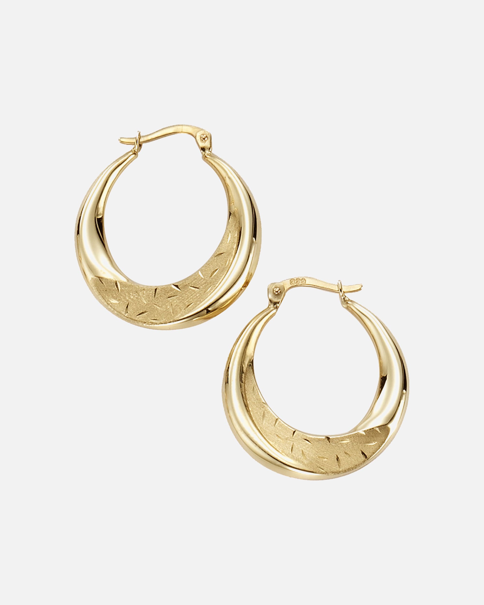 Creolen für Weiblich Fascination by Ellen K. Ohrringe 333/- Gold ohne gelb vergoldet