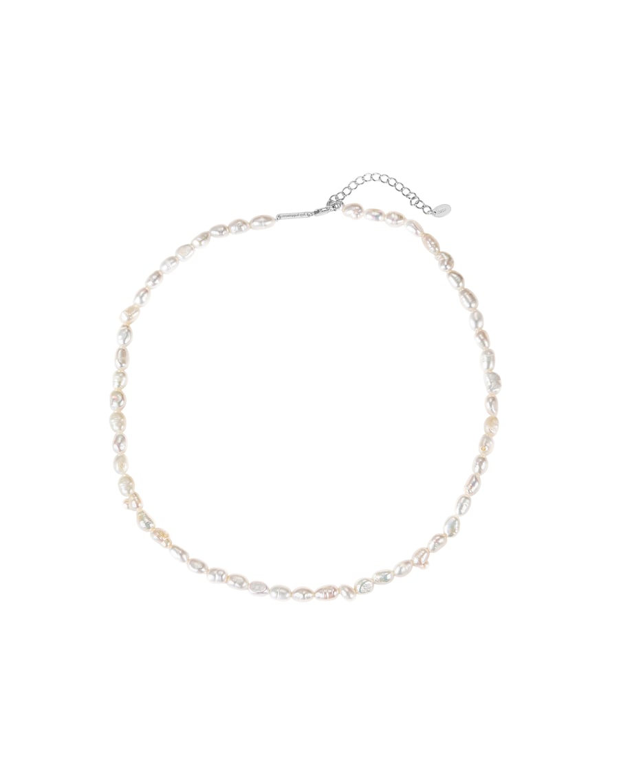 Hey Happiness Perlenkette aus Süsswasserperlen mit 925 Silberverschluss Silber Damen