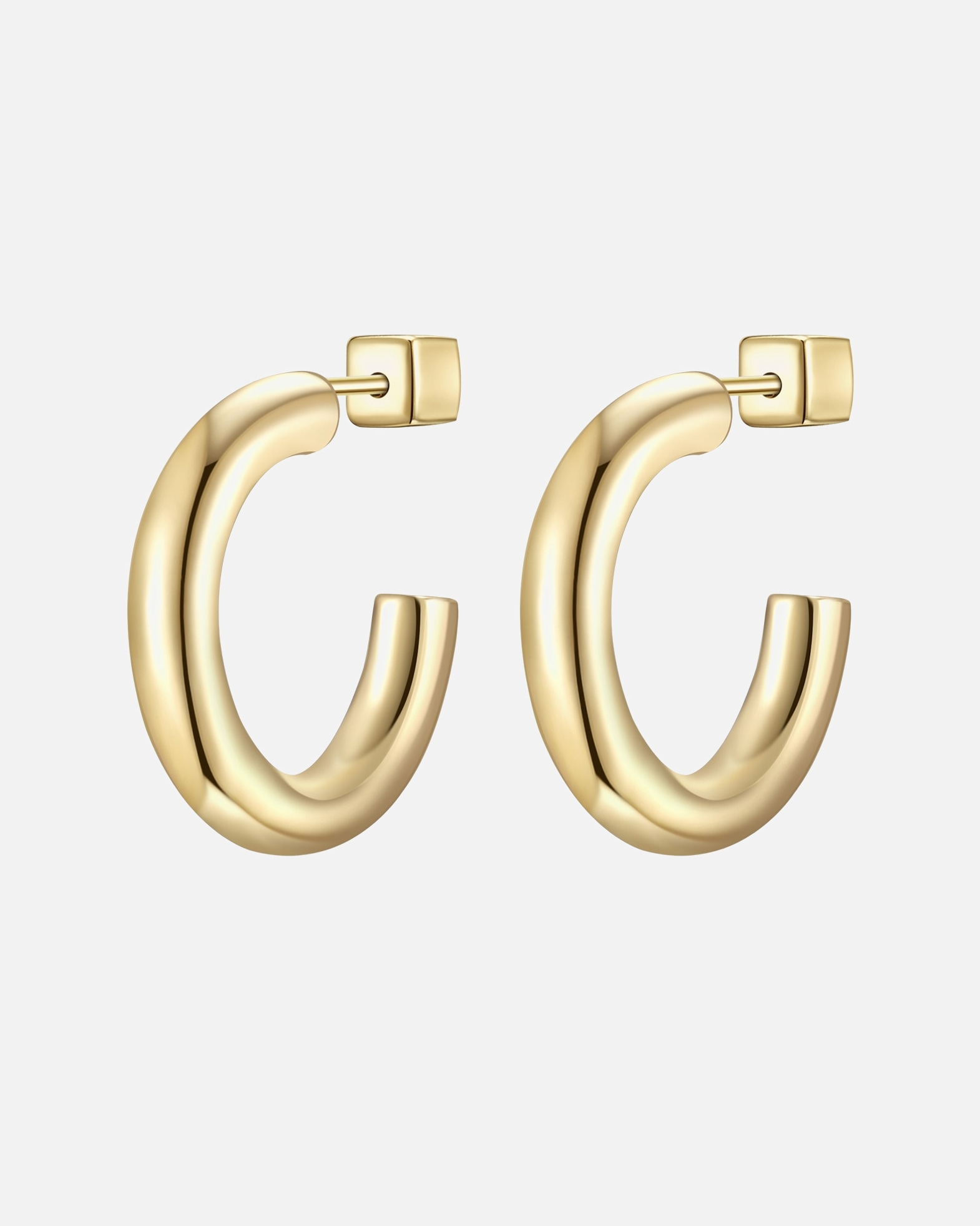 Creolen für Weiblich Glanzstücke München Creolen Sterling Silber in Gelbgold 21,1 mm