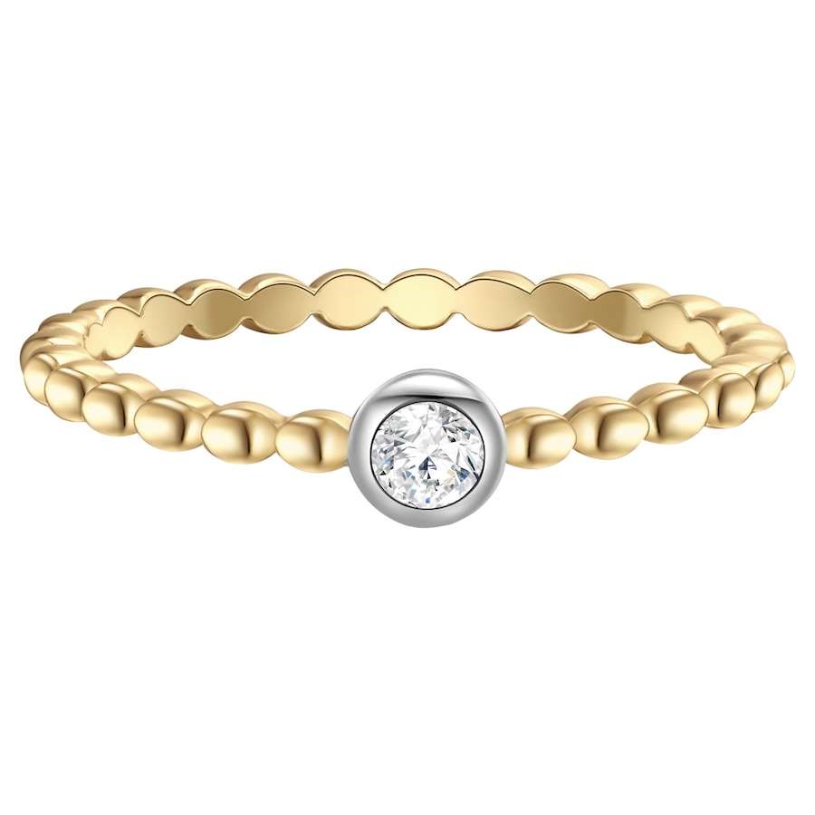 Glanzstücke München Ring Sterling Silber Zirkonia in Gelbgold 54 Damen