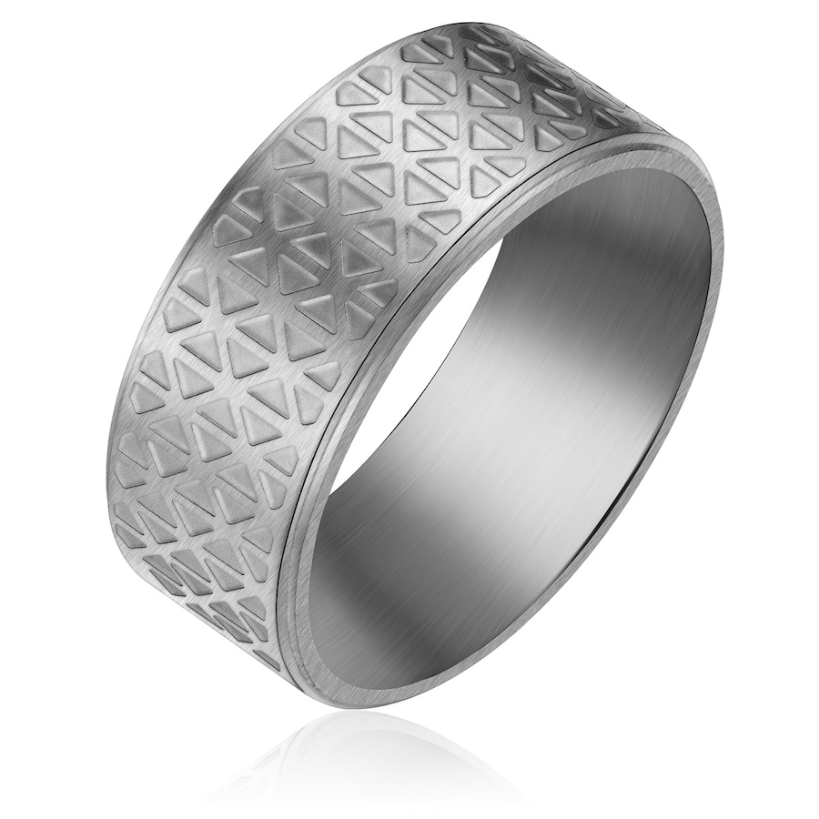 True Rebels Ring aus Edelstahl in Gunmetal 58 Herren