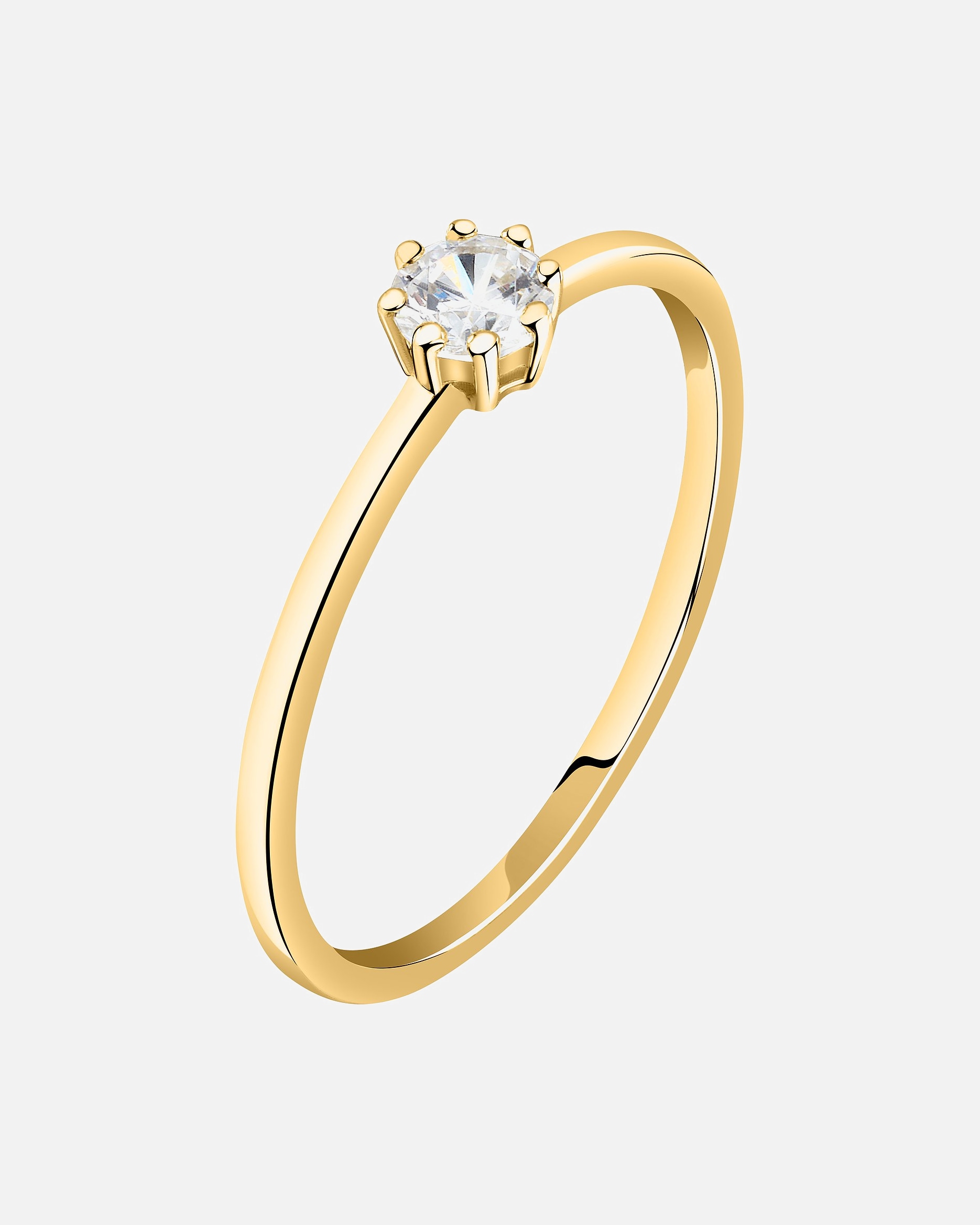 Ring für Weiblich Live Diamond Damenring 375er Gelbgold, recycelt 52