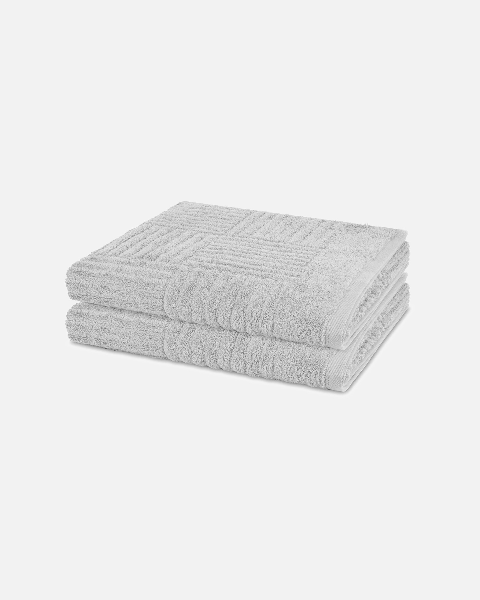 Handtuch für Unisex ROSS Duschtuch-Set Carre (2er Set) Kiesel