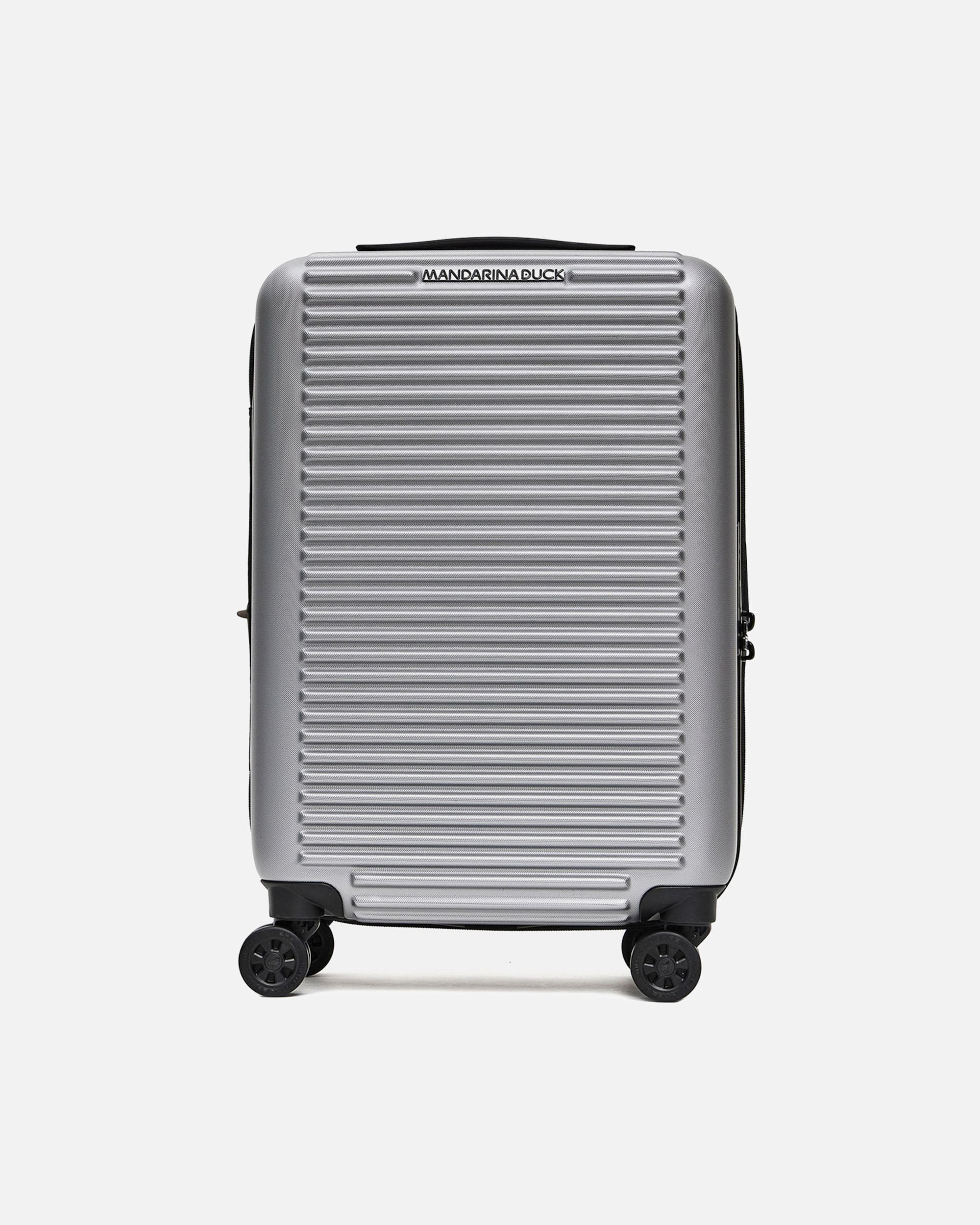 Handgepäckkoffer für Männlich Mandarina Duck Tank Case 4 Rollen Kabinentrolley S 55 cm mit Dehnfalte grigio