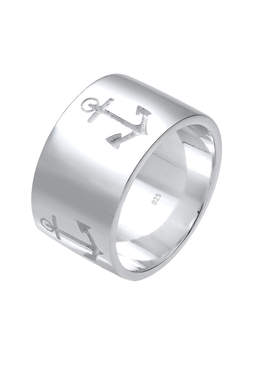 Elli Basic Bandring Symbol Anker Maritim 925 Silber 52 Damen