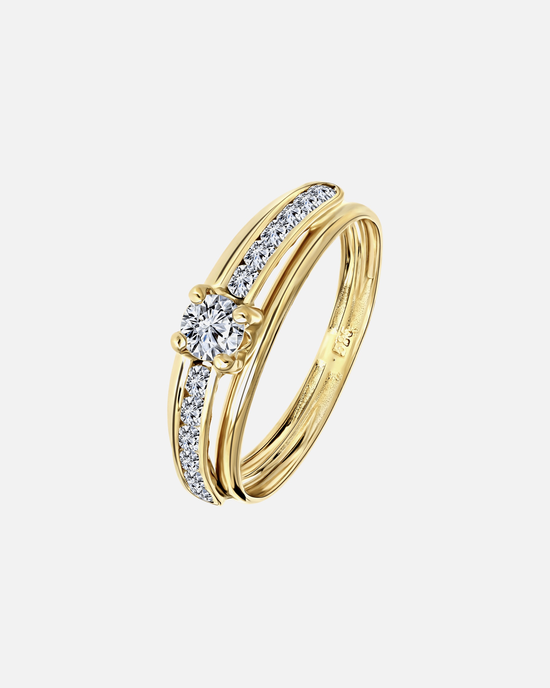 Ring für Weiblich Lucardi Ringe 9 carat 585 Gold - 47mm