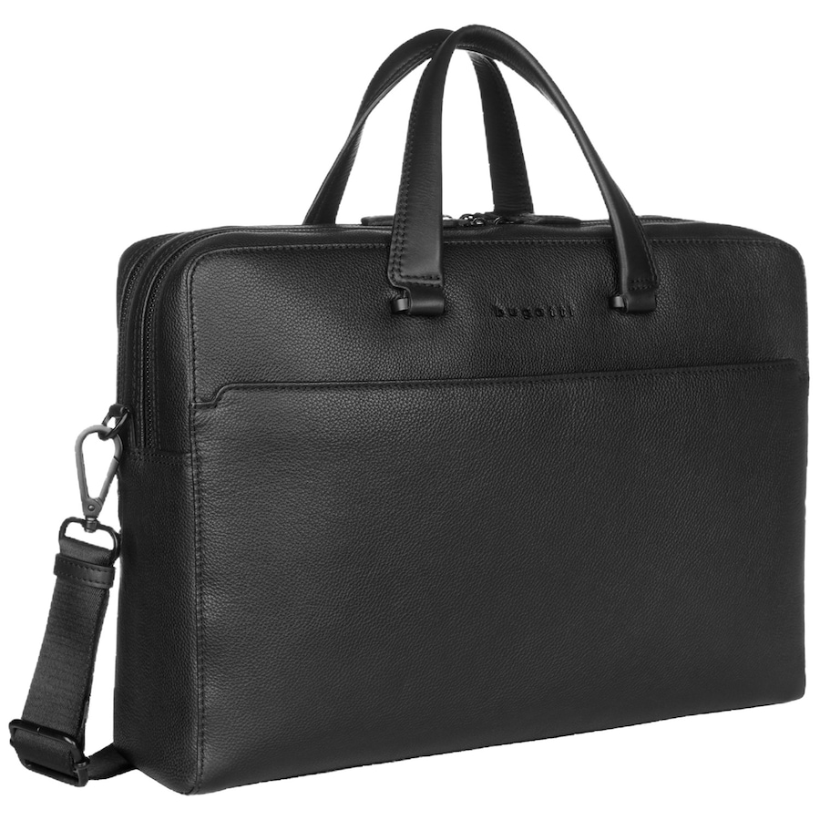 Bugatti Aktentasche Black Briefcase Large Schwarz Herren