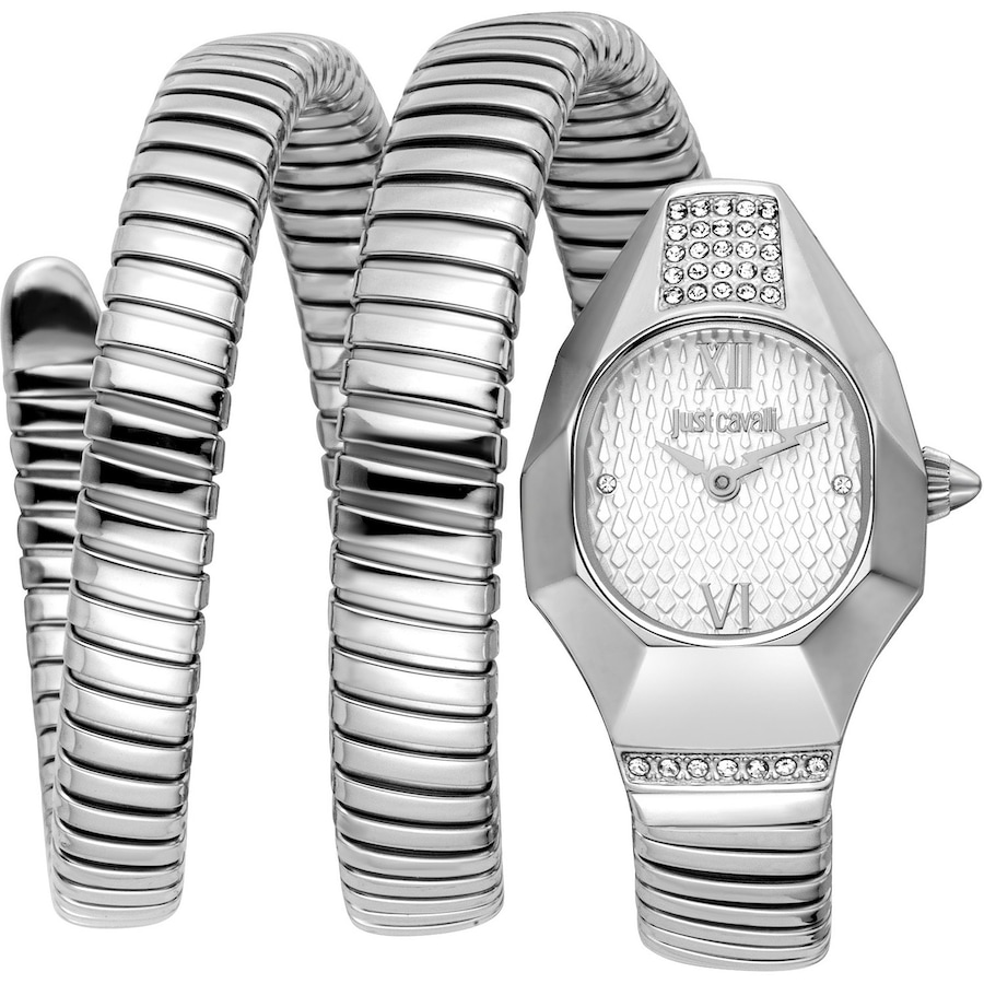 Roberto Cavalli Damenuhr Edelstahl silber Damen