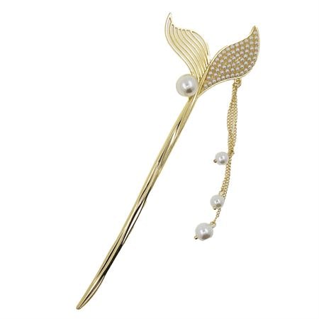 Chris Rubin Halia Haarnadel Pearls Hellbraun