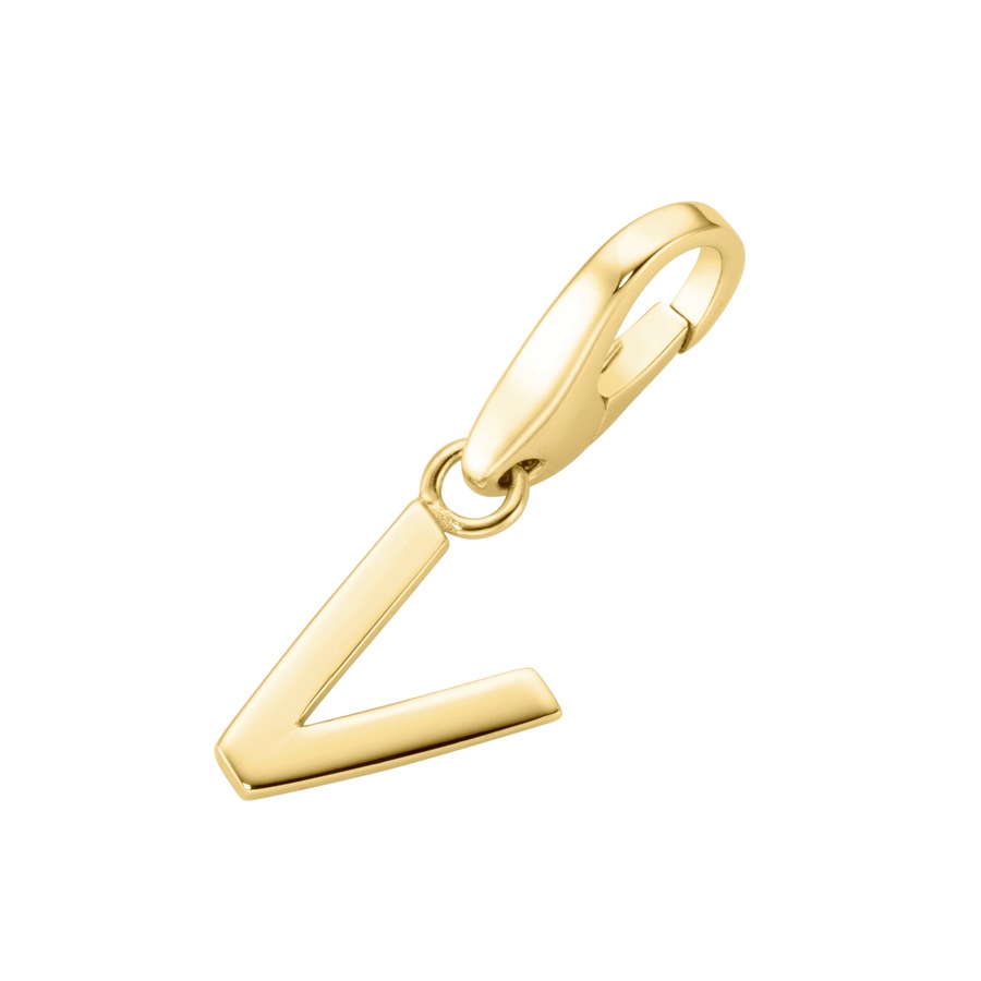 Giorgio Martello Milano Charm Buchstabe V, Silber 925 Gold Damen