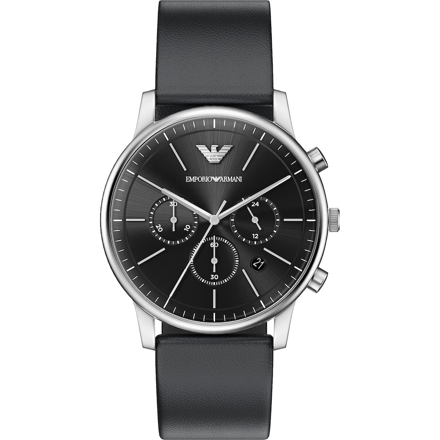 Emporio Armani Chronograph Edelstahl schwarz Herren
