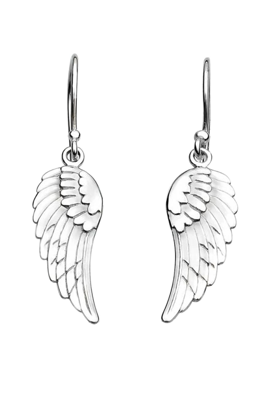 Nenalina Kolczyki Ohrhänger Flügel Glücksbringer 925 Sterling Silber Srebro Damen