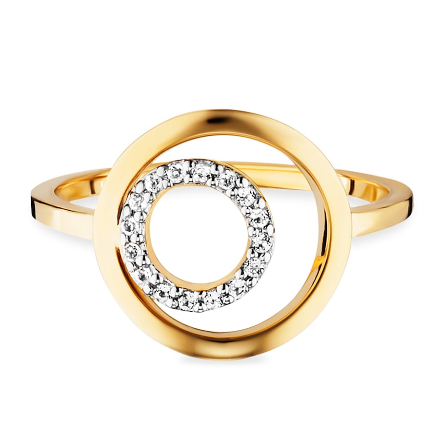 caï Ring 925/- Sterling Silber Weißtopas weiß 0,08ct. 050 (15,9) Damen