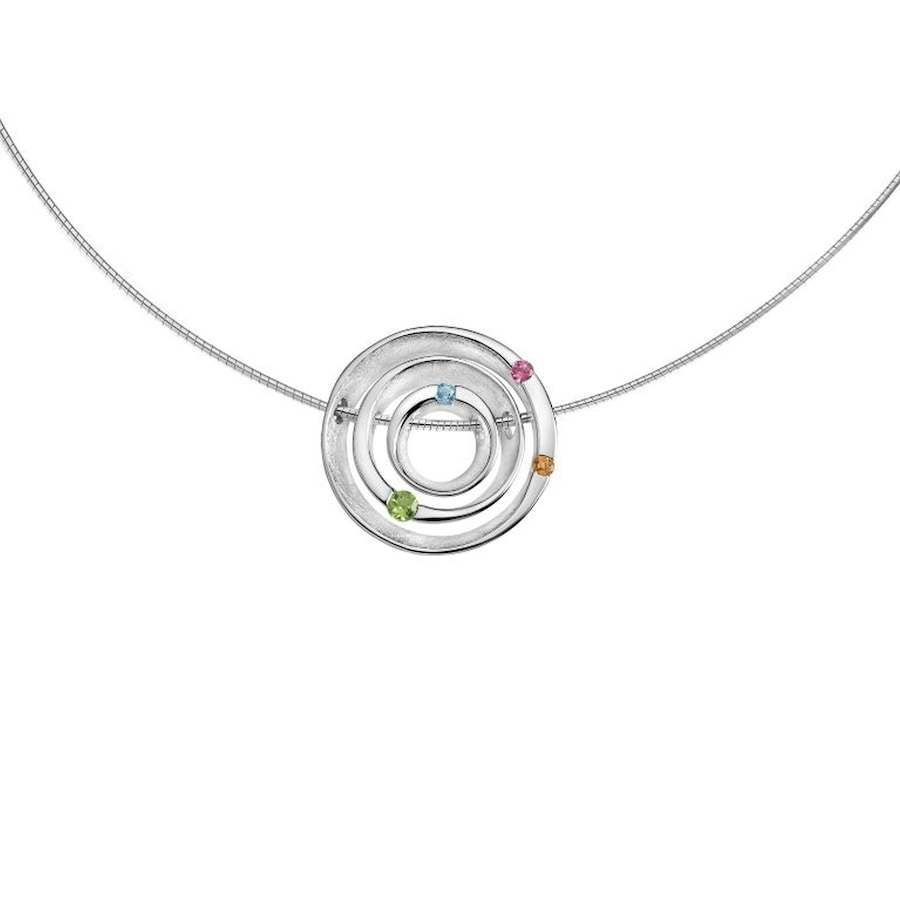 HERB SCHMUCK Anhänger mit Kette 925/- Sterling Silber Peridot multi 42cm Damen