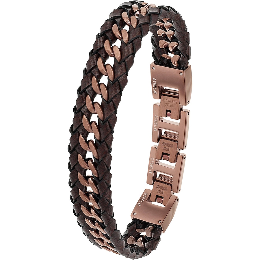 JOOP! Armband Edelstahl braun Herren