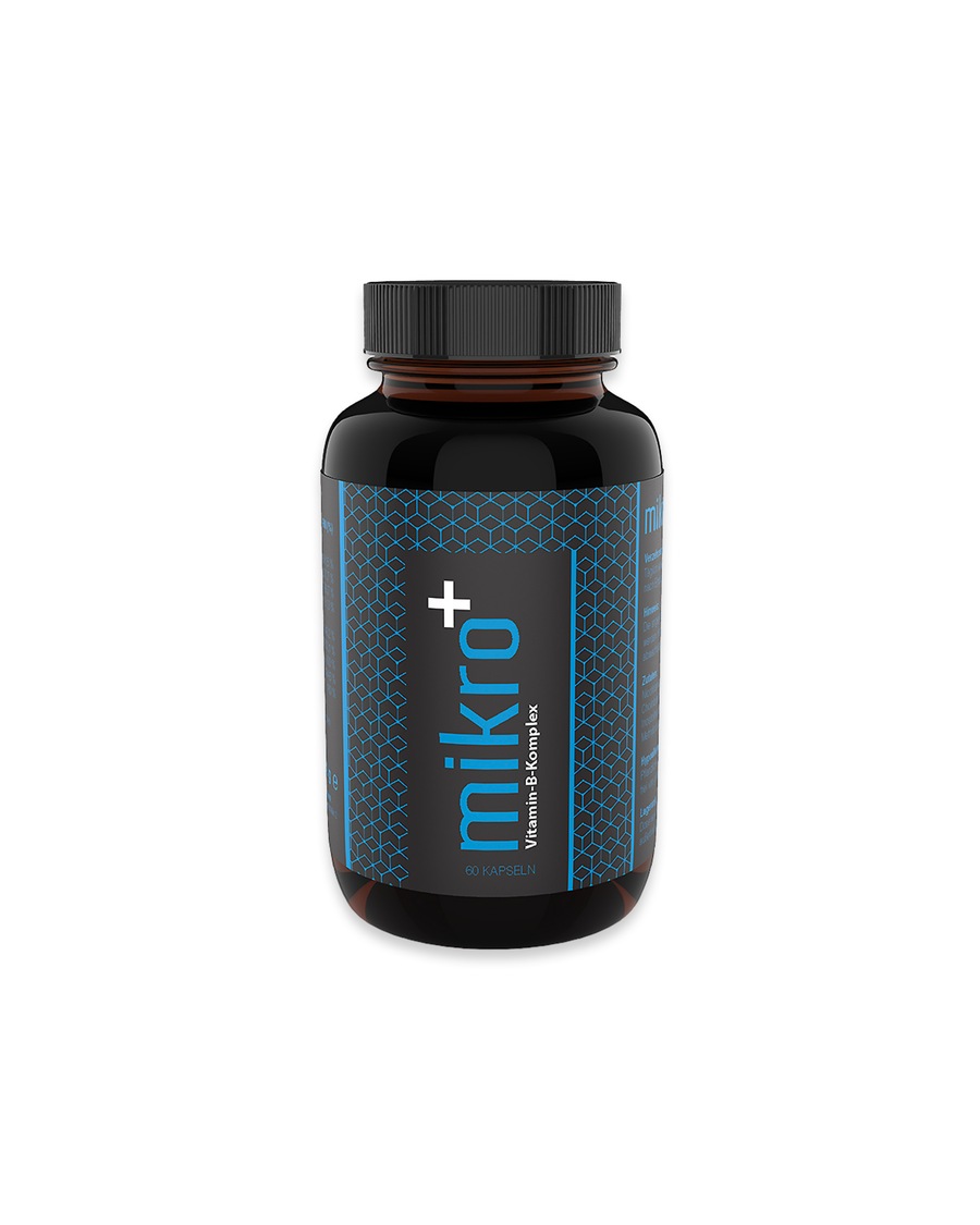 mikro+ VITAMIN B KOMPLEX – Kombination aus 8 essenziellen B-Vitamine 60 Kapseln 29.2 g