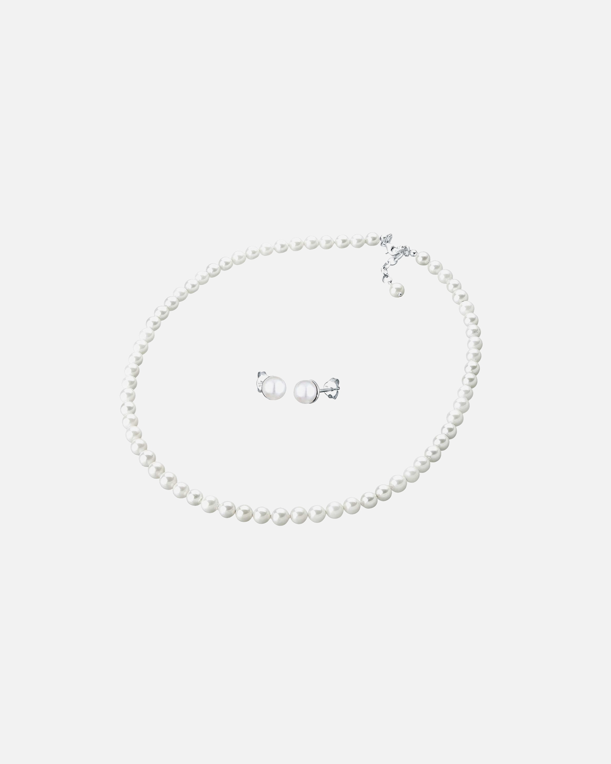 Schmuckset für Weiblich Elli 925 Silber Muschelkernperlen 925 Silber Muschelkernperlen