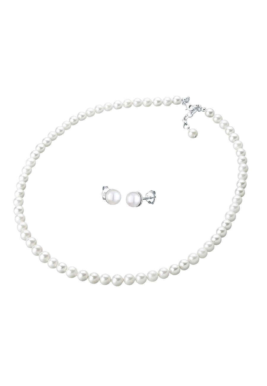 Elli 925 Silber Muschelkernperlen Damen