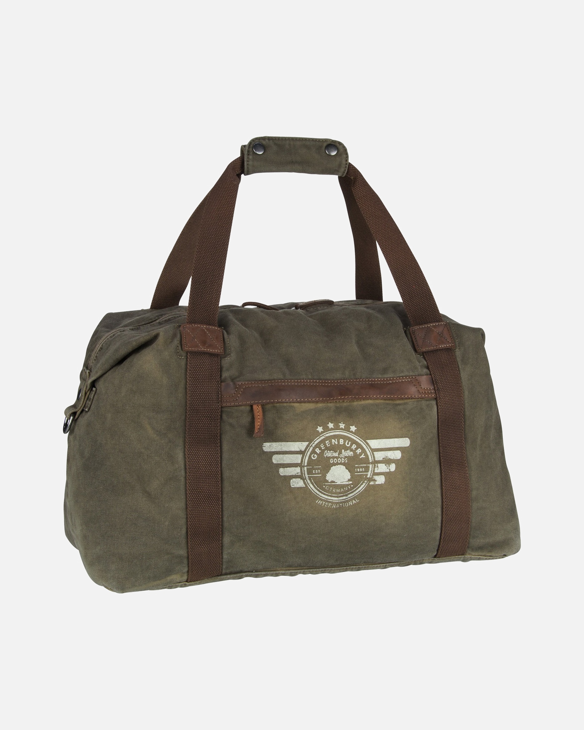 Reisetasche für Männlich Greenburry Weekender Vintage Aviator Khaki