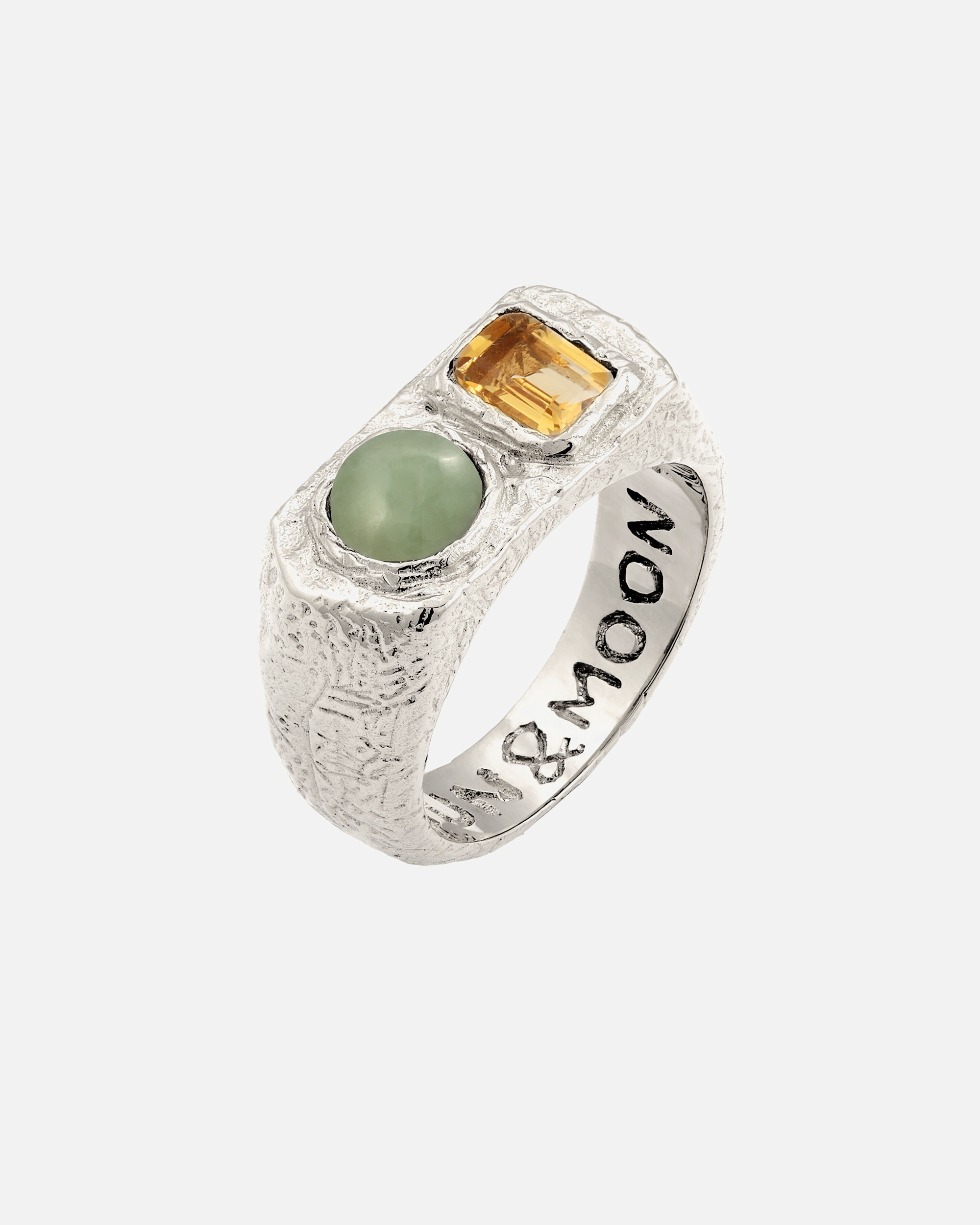 Ring für Weiblich Haze & Glory Default Brand Line Cocktail Citrin Jade 925 Sterling Silber Shake It 54