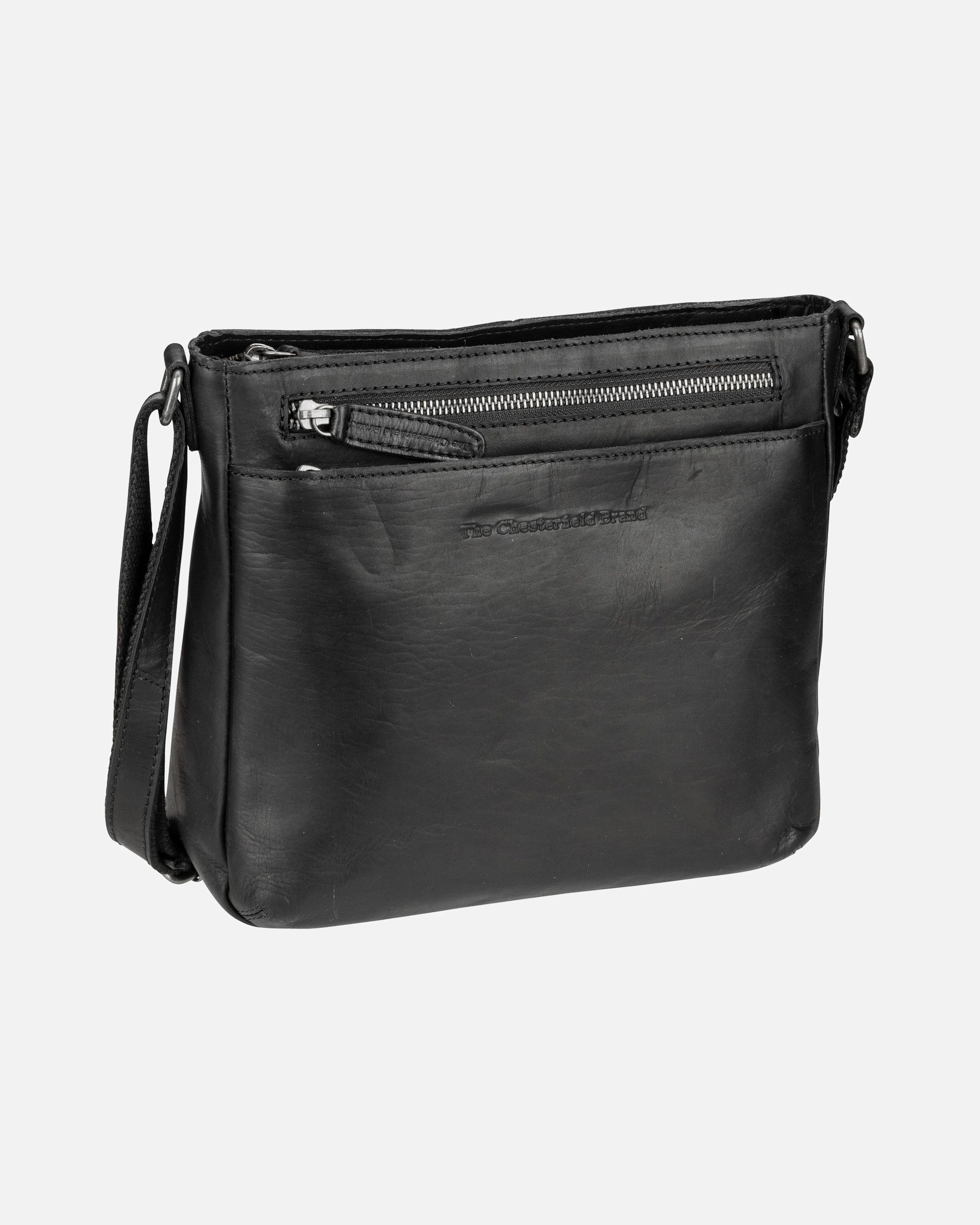 Tasche für Weiblich The Chesterfield Brand The Chesterfield Brand Wax Pull Up Mumbai Umhängetasche Leder 27 cm Black