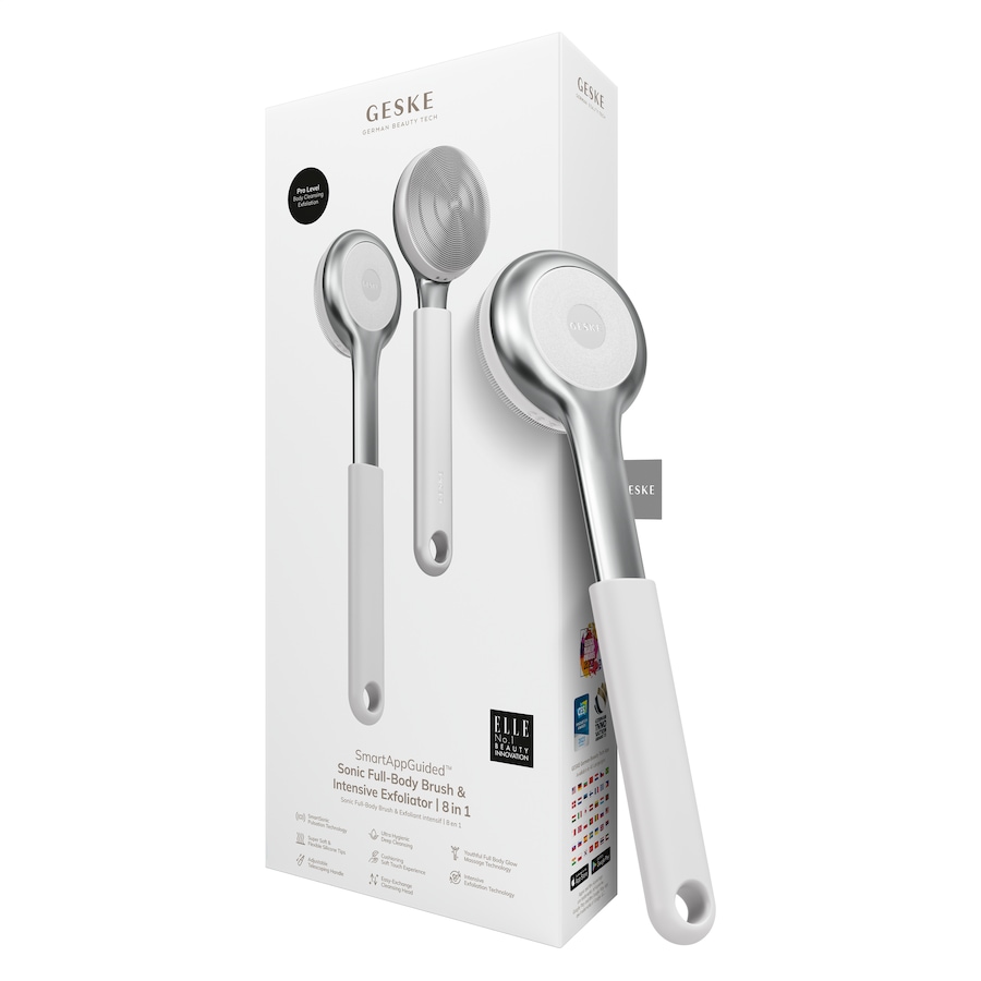 GESKE Sonic Full-Body Brush & Intensive Exfoliator | 8 in 1 White