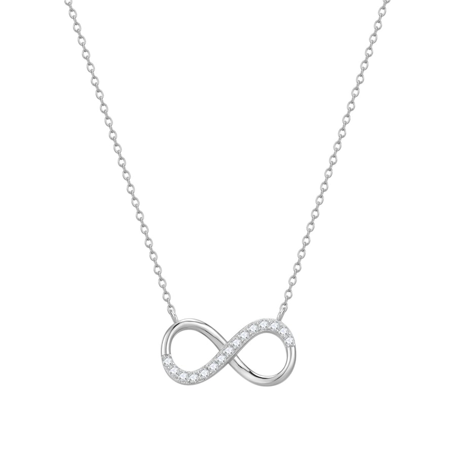 Rafaela Donata Halskette Infinity aus Sterling Silber in mit Zirkonia 42,0 cm Basiskette + 7,0 Verlängerung Damen