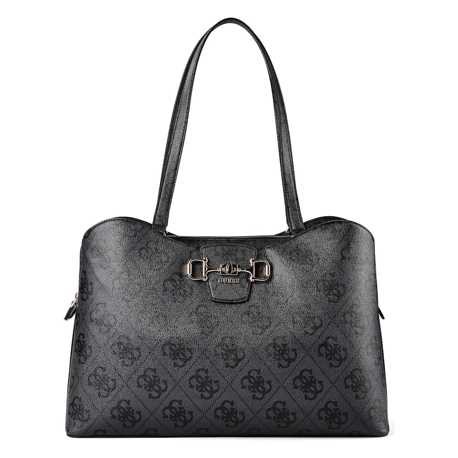 Guess Janie Schultertasche coal logo Schwarz Damen