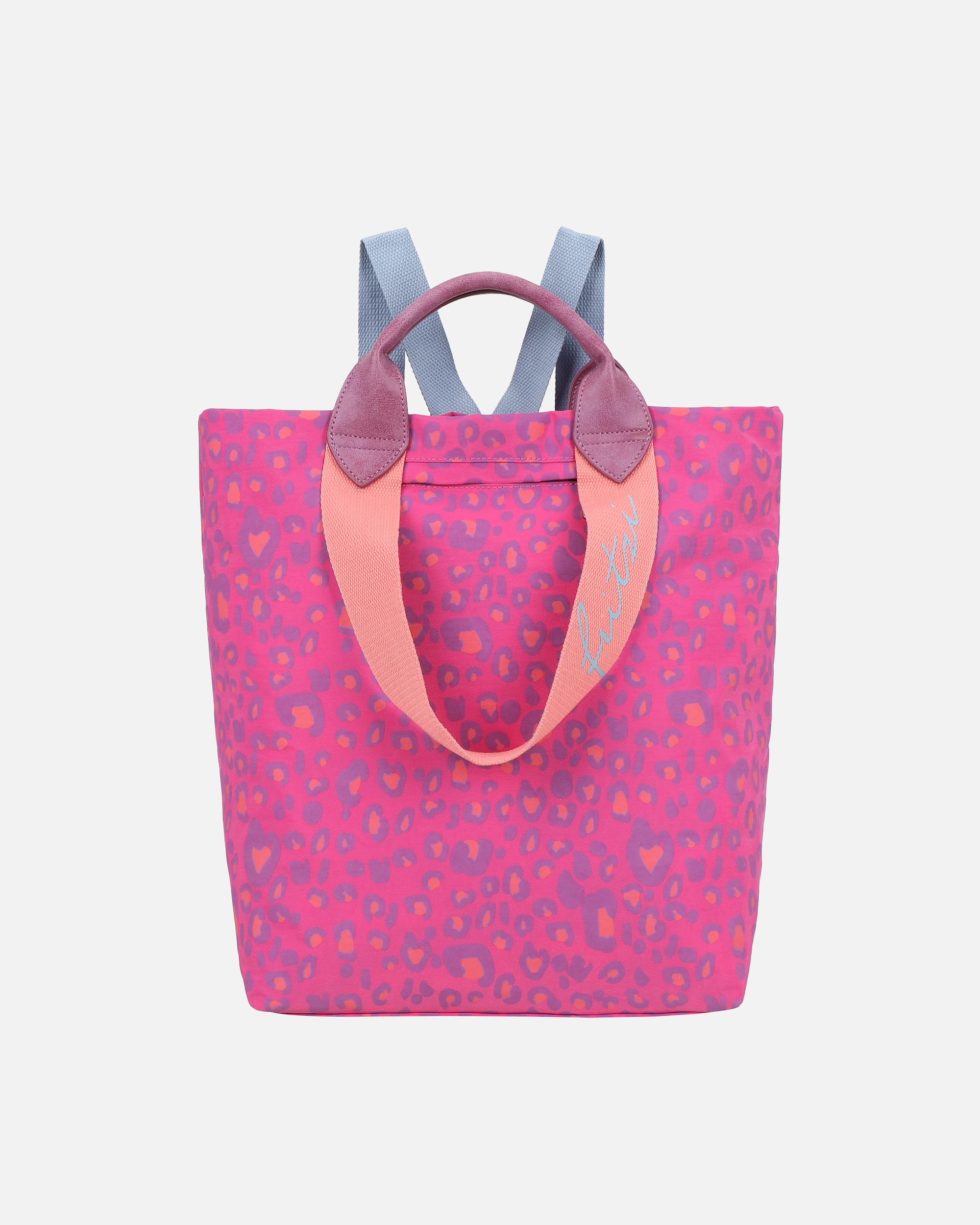 Rucksack für Weiblich Fritzi aus Preußen Rucksack Ju Leo mit tollem Leo-Print pink