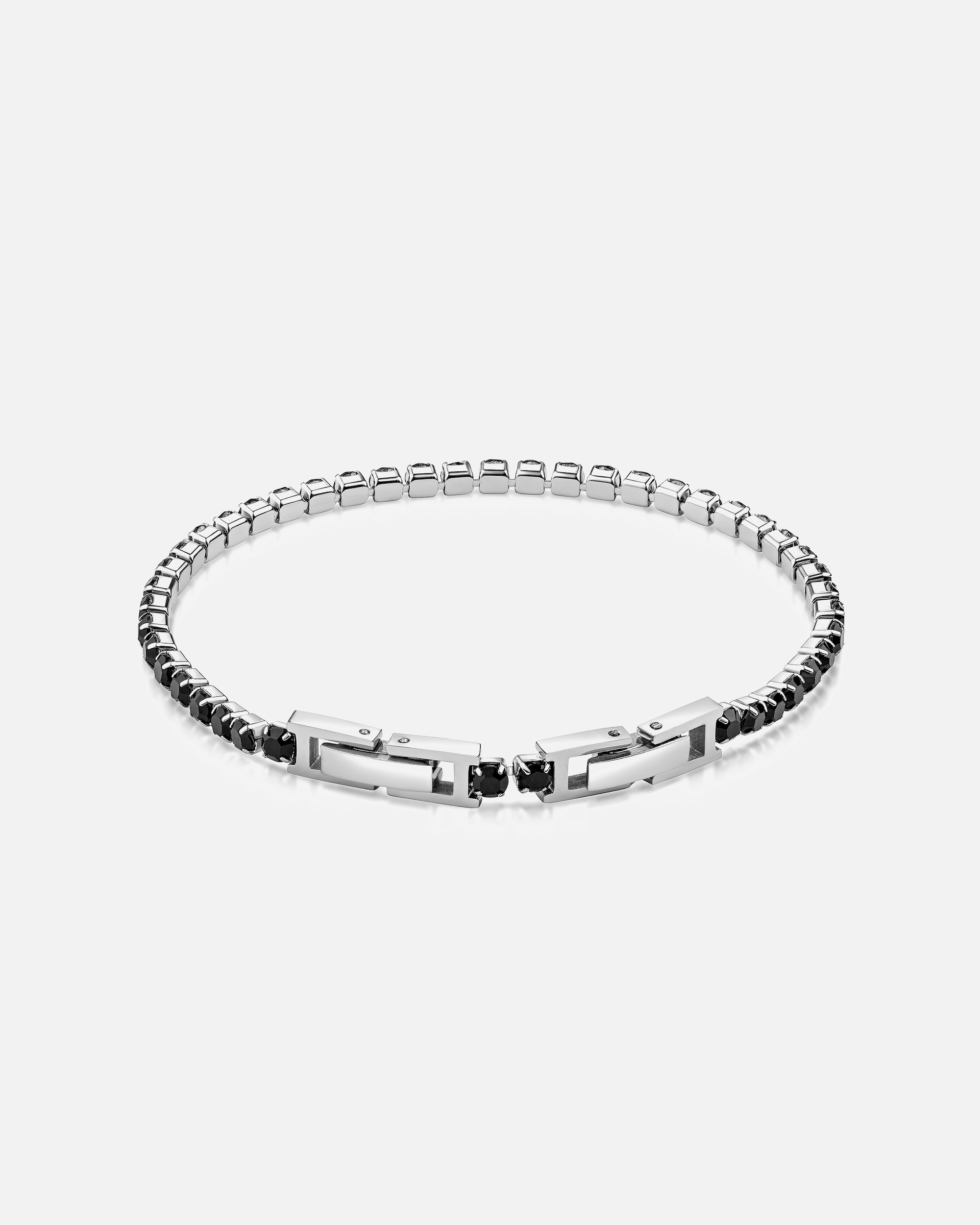 Armband für Weiblich Zeeme Armband Edelstahl Kristall schwarz